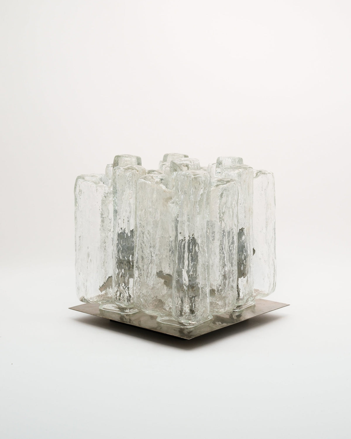J.T. Kalmar Ice Glass Ceiling Light — side angle