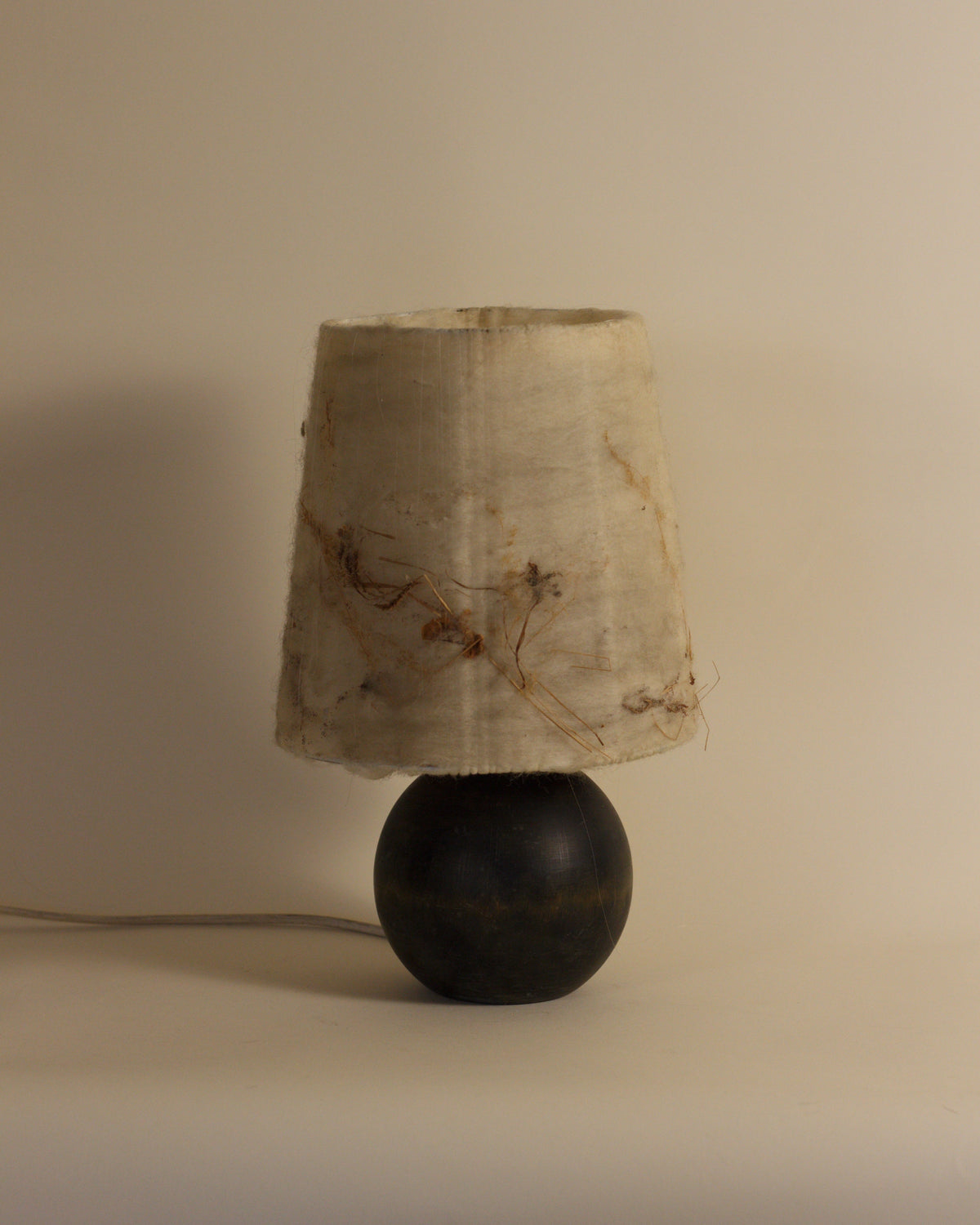 Sculptural Wood Sphere Lamp by Mansión Luna | The Oblist