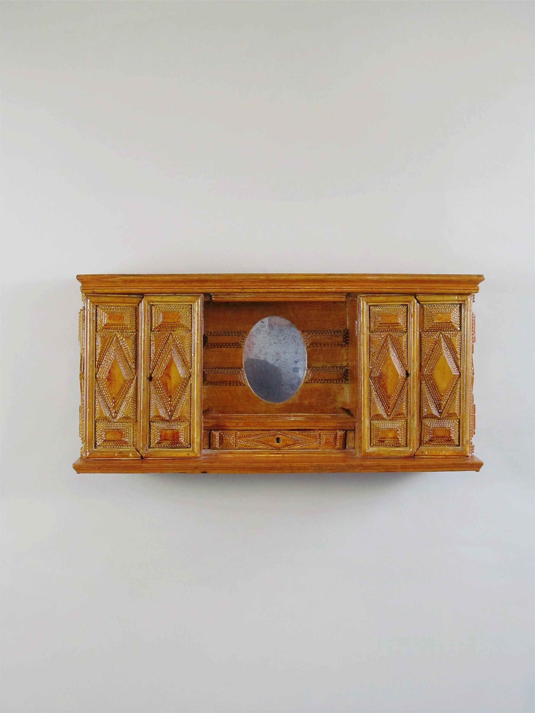 Tramp Art Wall Shelf 1890 - 1915 by Myakin | The Oblist — handcrafted wood, vintage design
