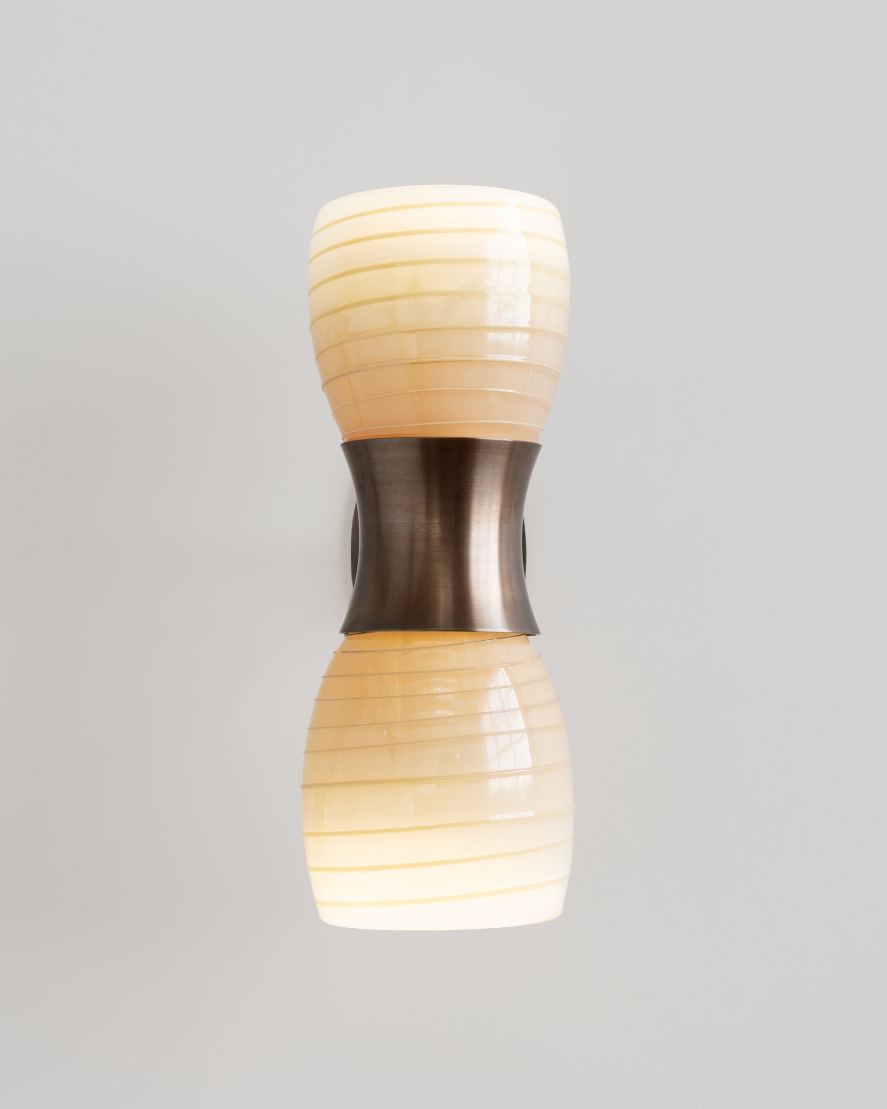 Taff Sconce in Handblown Glass and Brass — close-up