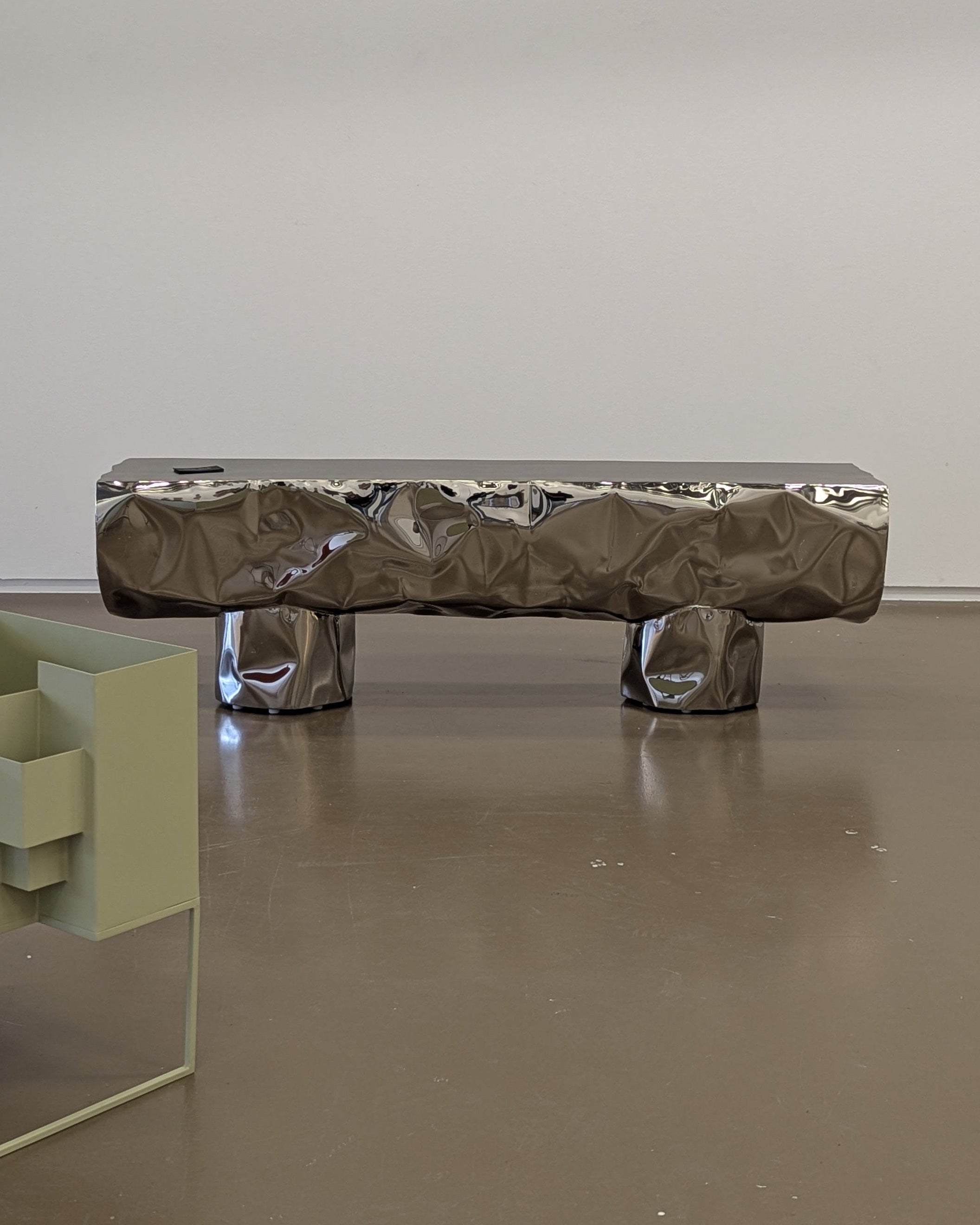 Stainless Steel Bench - Tronco Series by Nitush Aroosh — alternate view