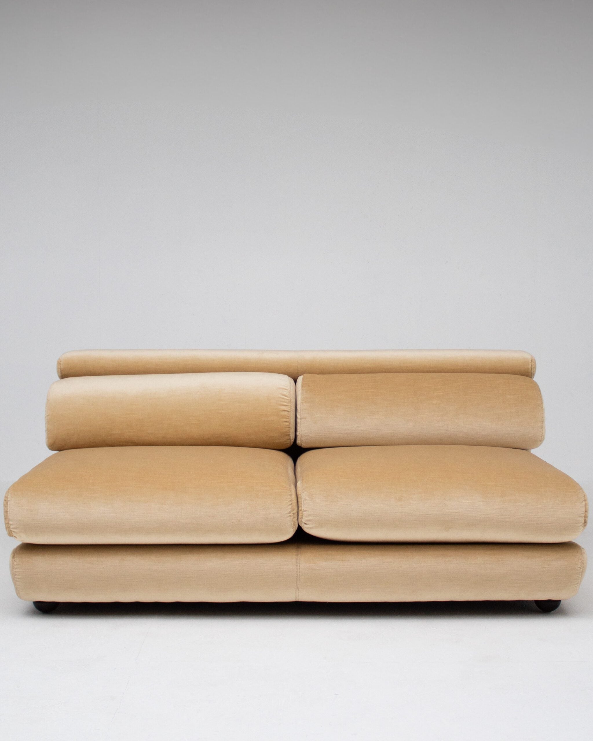 Sofa by Gigi Radice in Beige Velvet