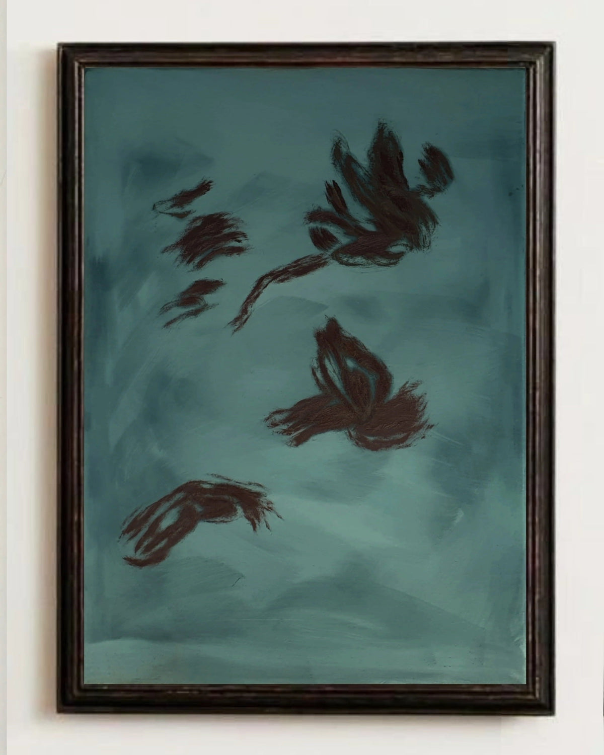 'Underwater' painting — side angle