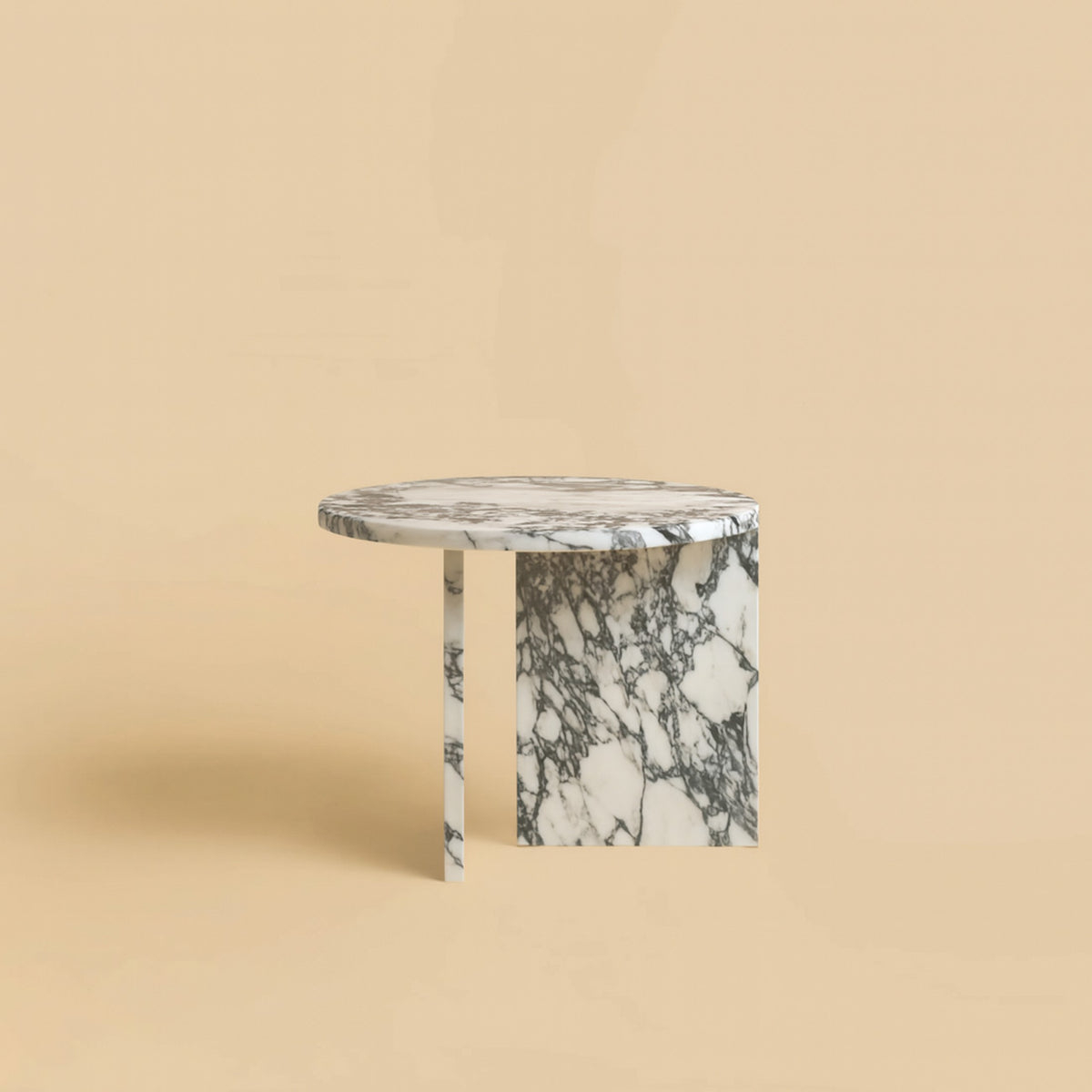 Round Marble Side Table - KYUSHU Series by Lebanto | The Oblist