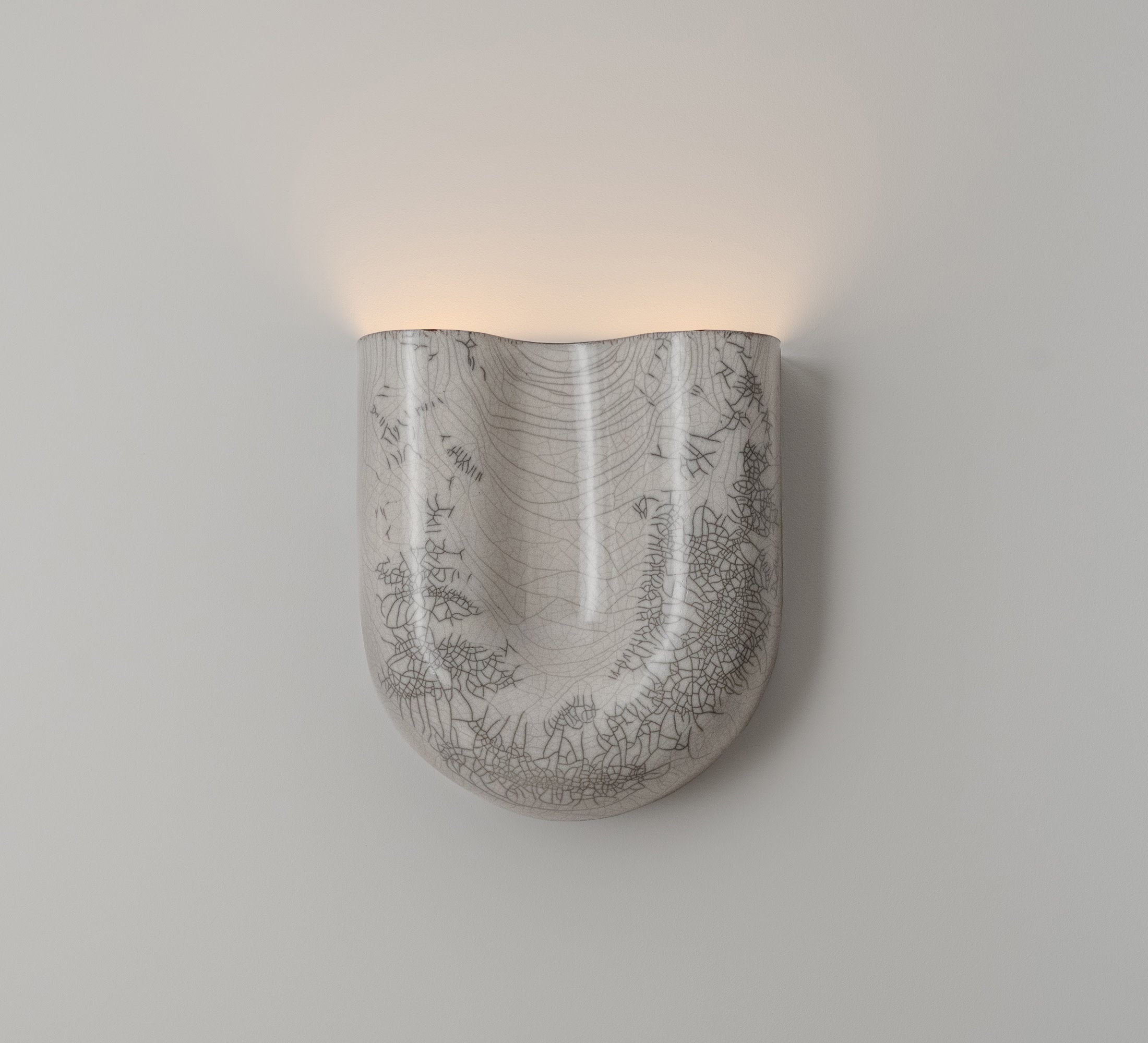 Onda Raku White Wall Sconce by Arrived Aliens | The Oblist