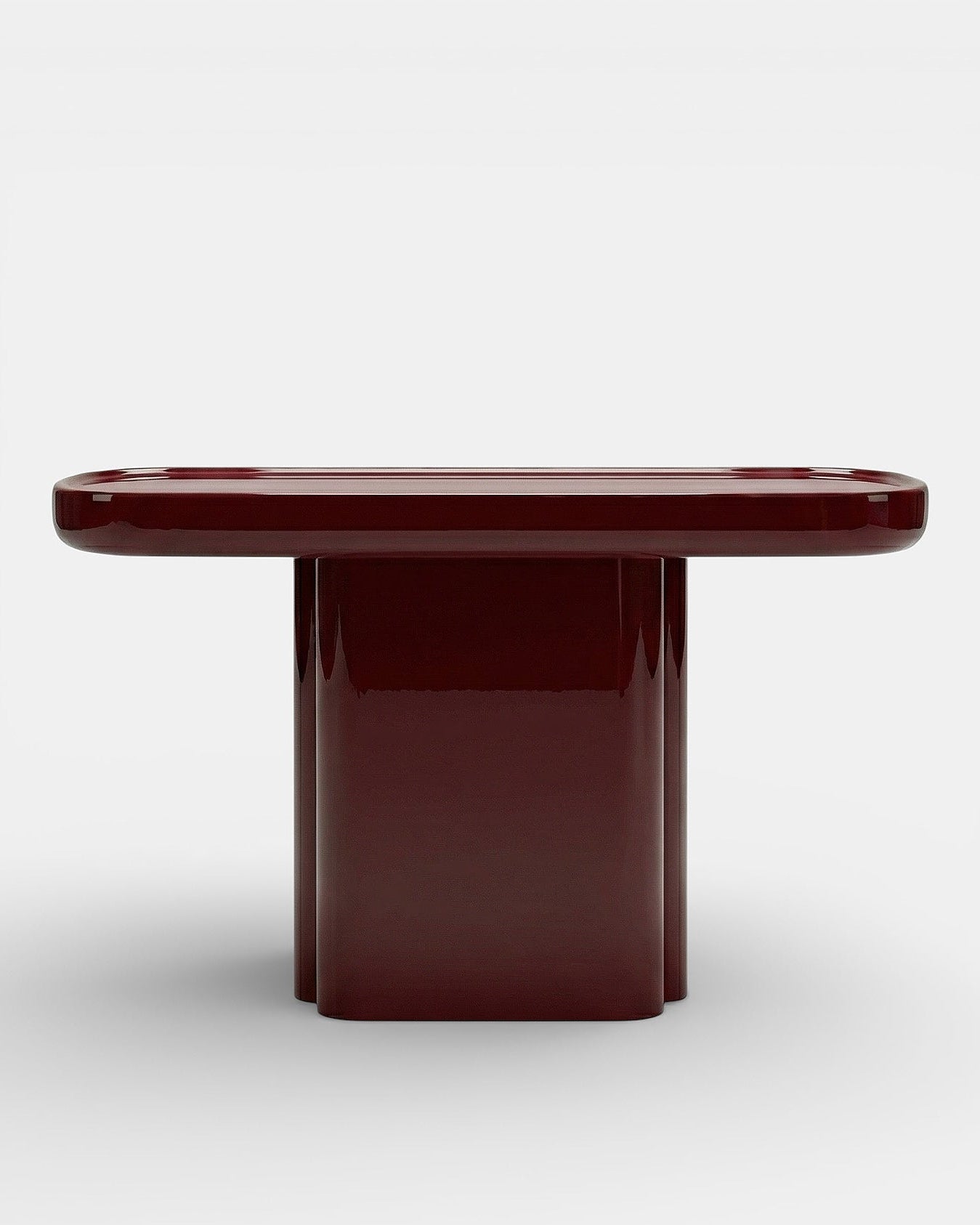 Ugo Bordeaux Lacquered Wood Console by Marbera | The Oblist — modern lacquered finish