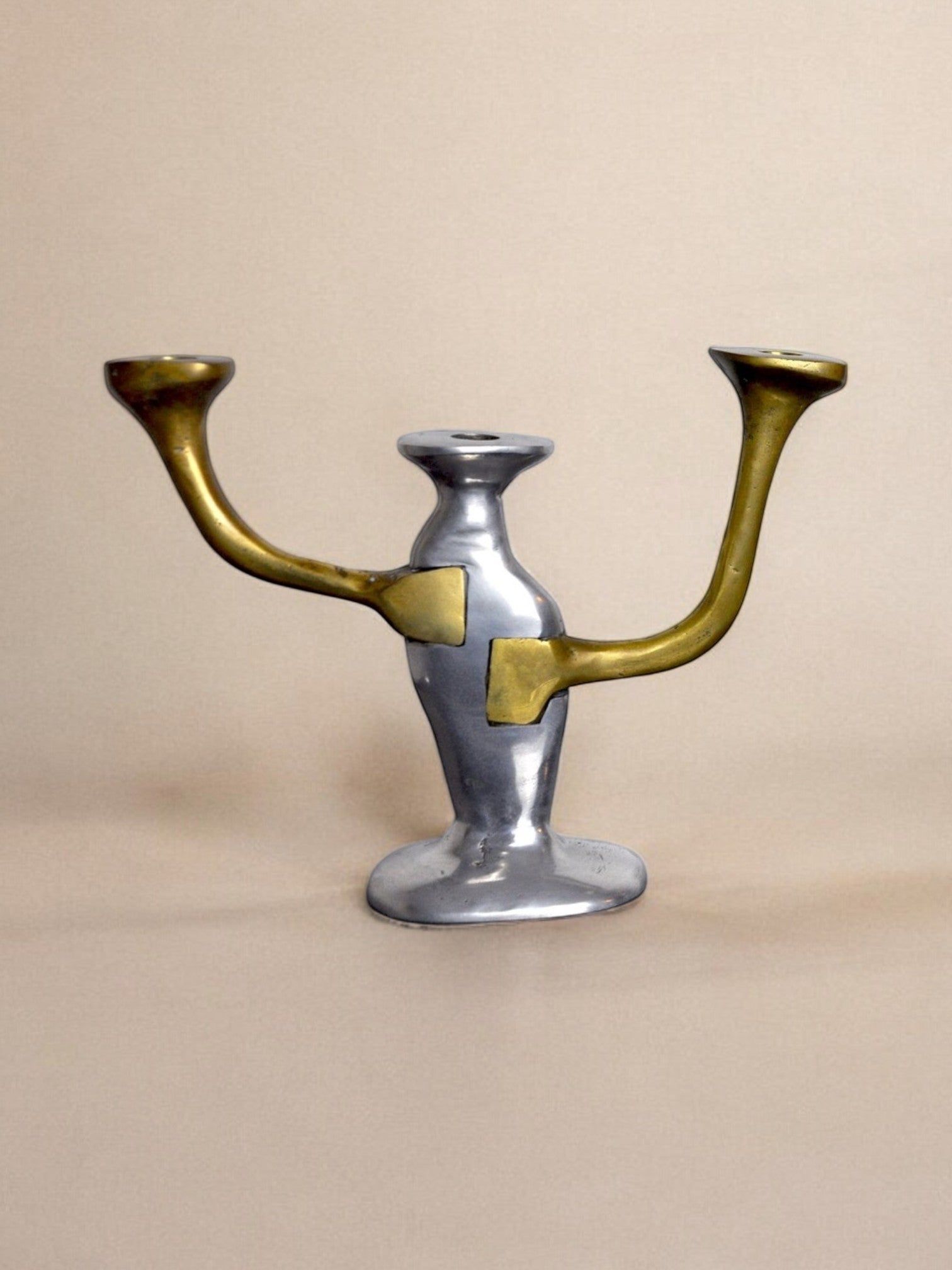 Pair of Brutalist Candleholders by David Marshall, 1980s