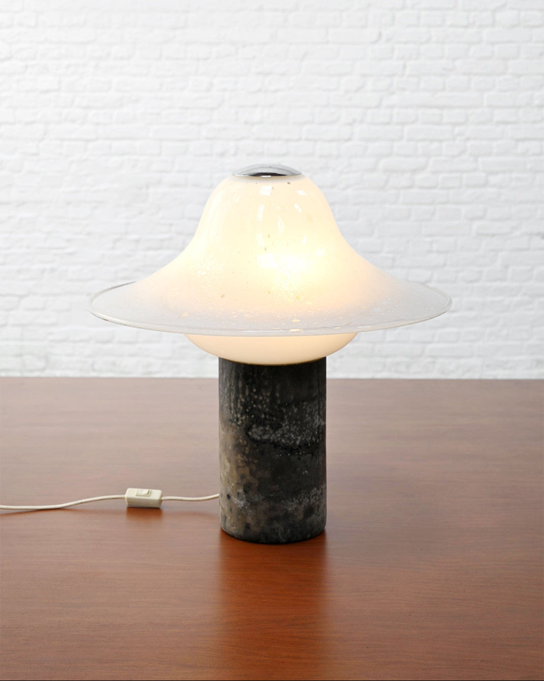 Murano Glass Table Lamp by Alfredo Barbini, Italy 1970s