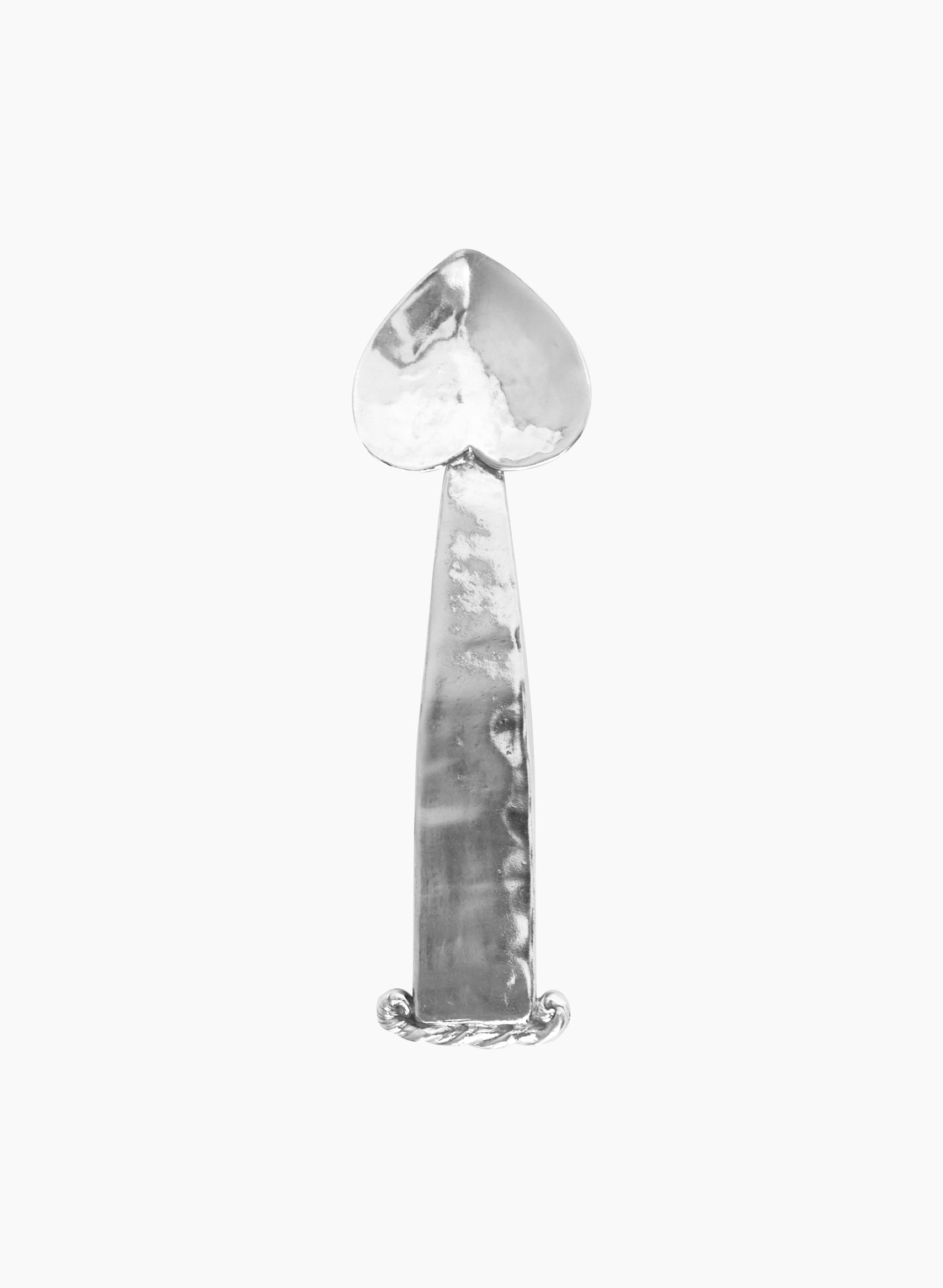 Crystal glass Vincent spoon with heart-shaped bowl by Corali