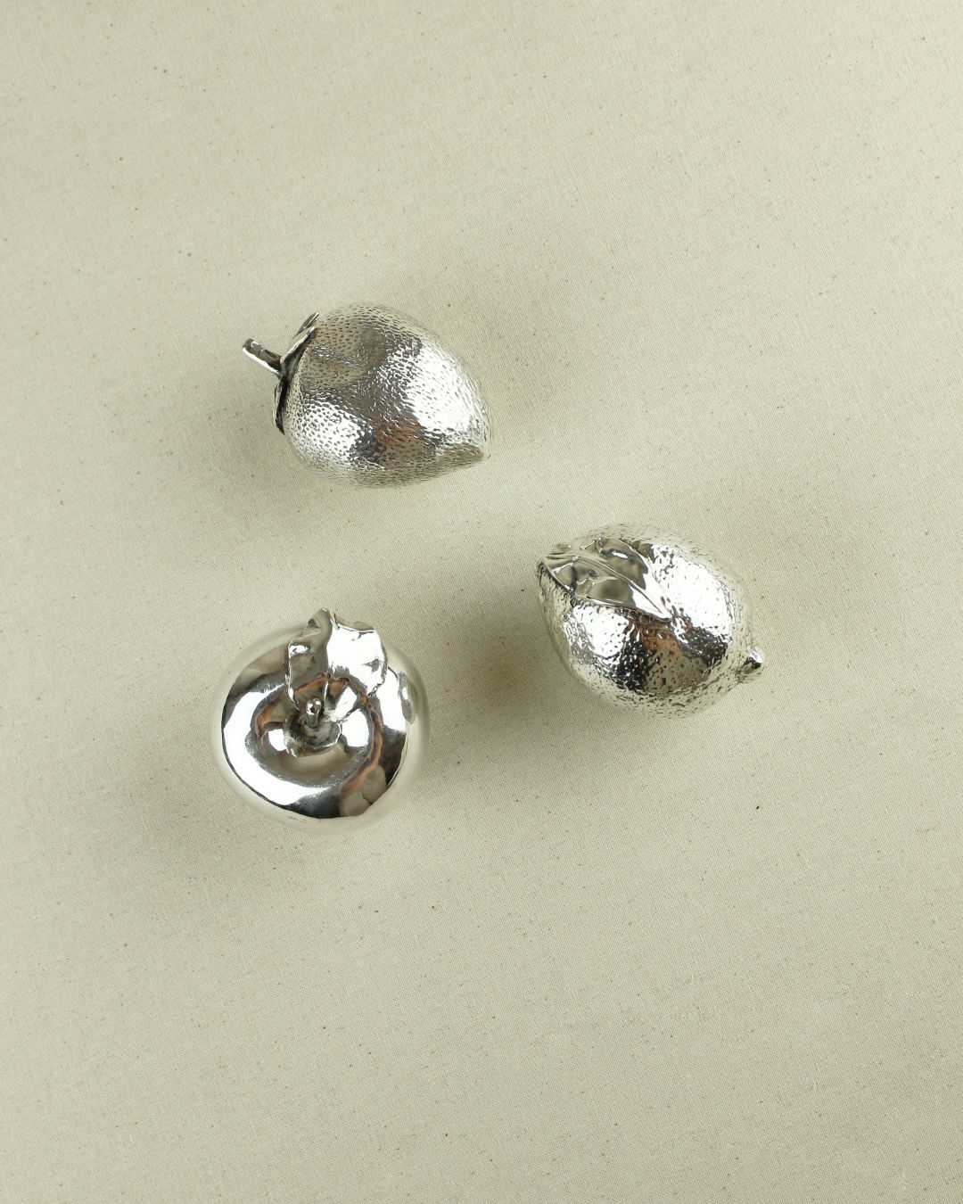 Fruits Table Figures Plated in 925 Silver