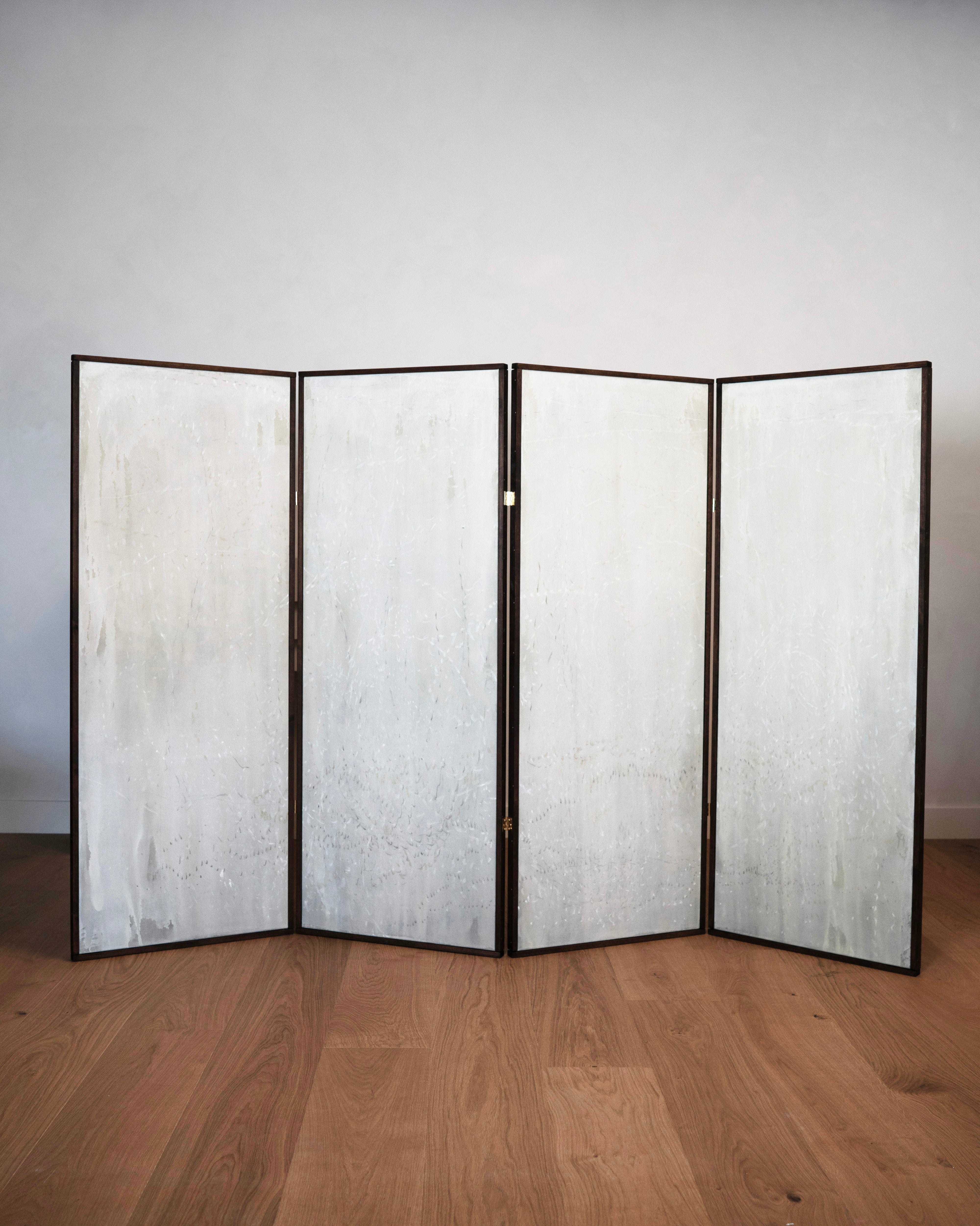 Panel Screen - 'Snow in Kyoto Forrest'