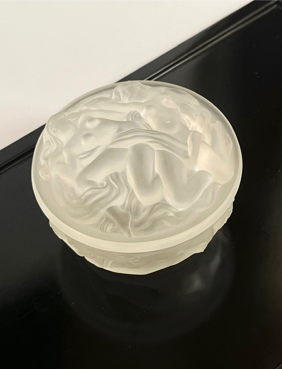 Art Deco Glass Jewelry Box