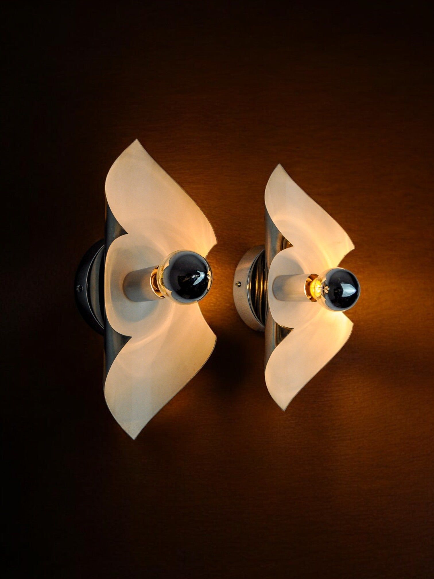 Pair of "Folio" Wall Lights, Italy, 1970s