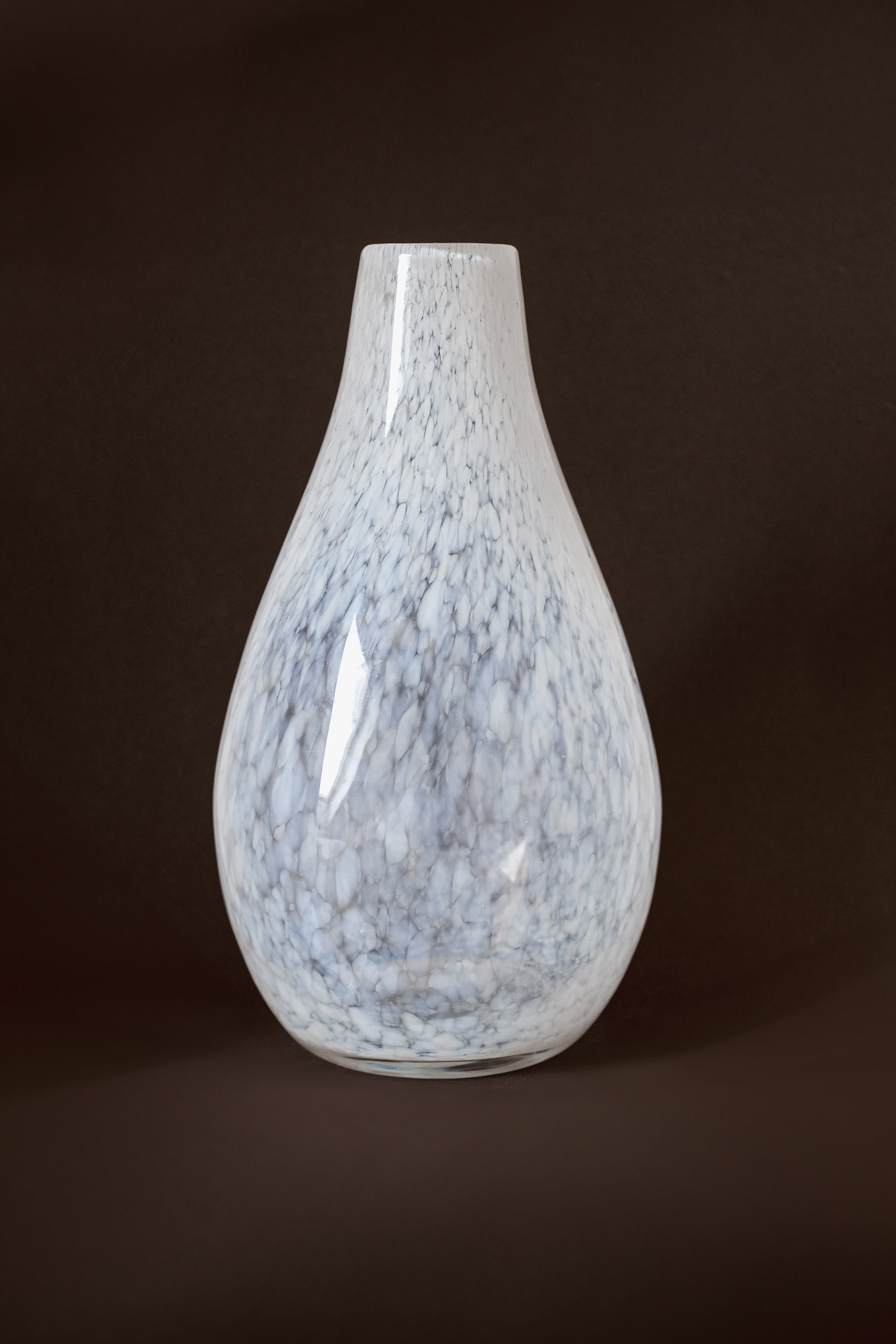 White Vase Tortoise Glass
