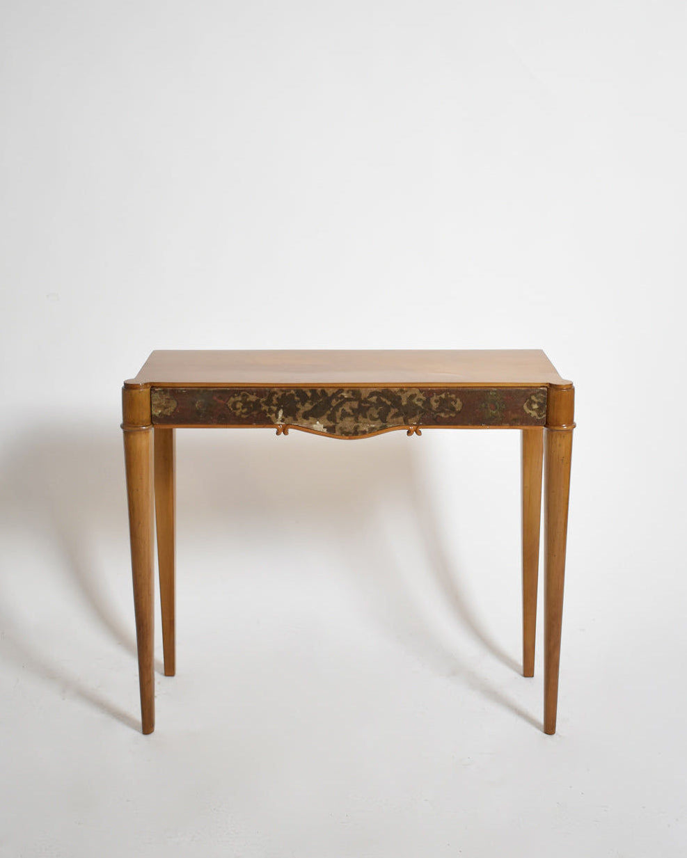 Natural Wood and Lacquered Console, 1940s
