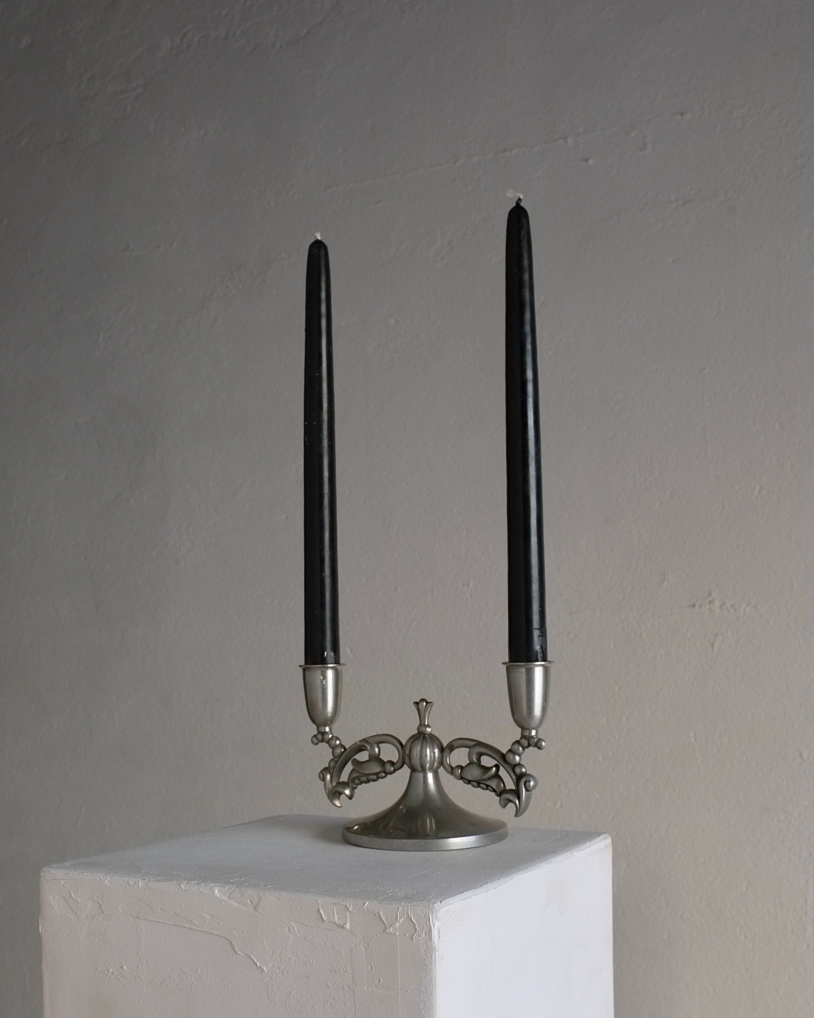 Swedish Grace Pewter Candleholder, 1930s