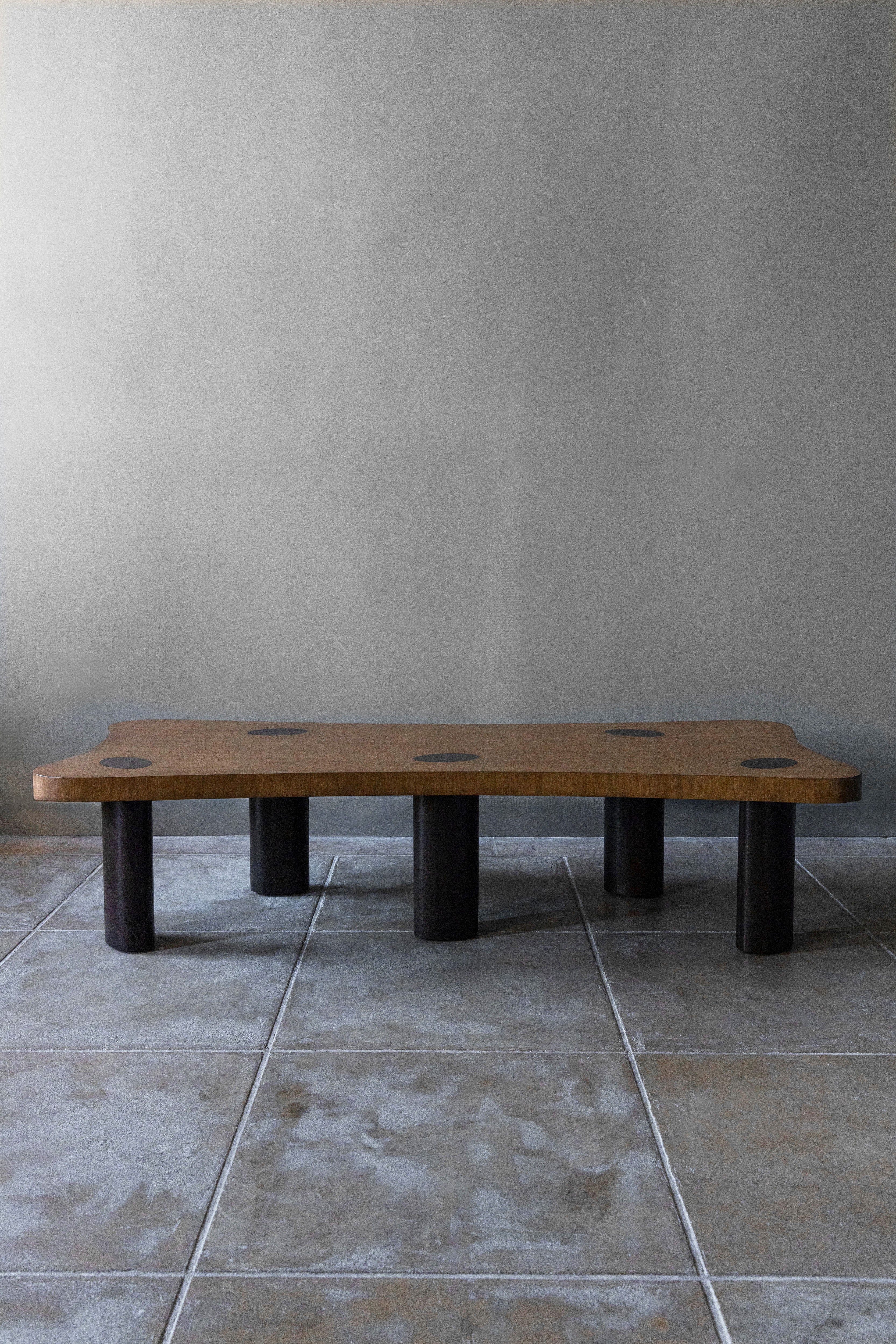 Borgo Coffee Table by Studio OSKLO | The Oblist — wood top, black legs
