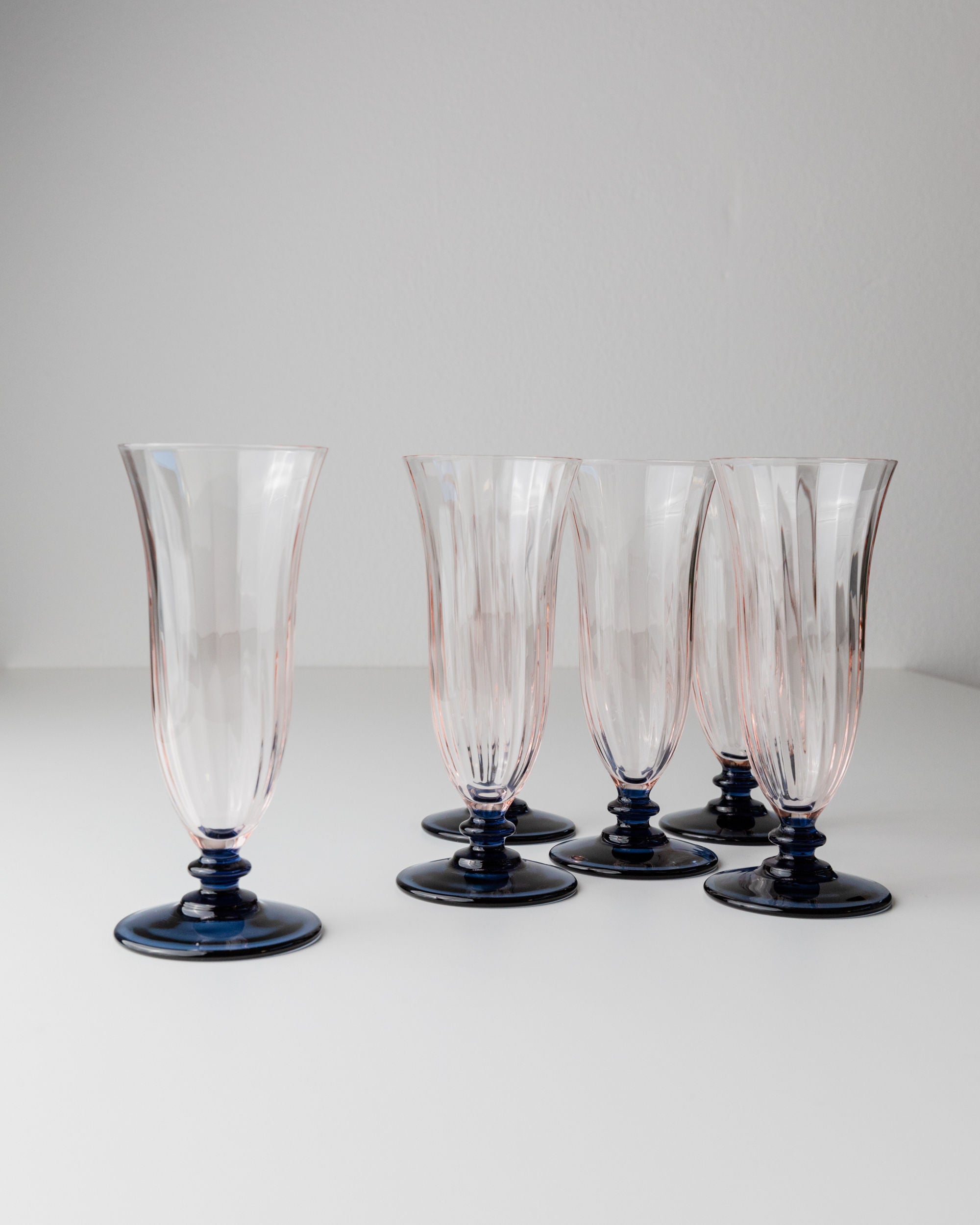 Set of 6 Murano Glass, Italy 70s