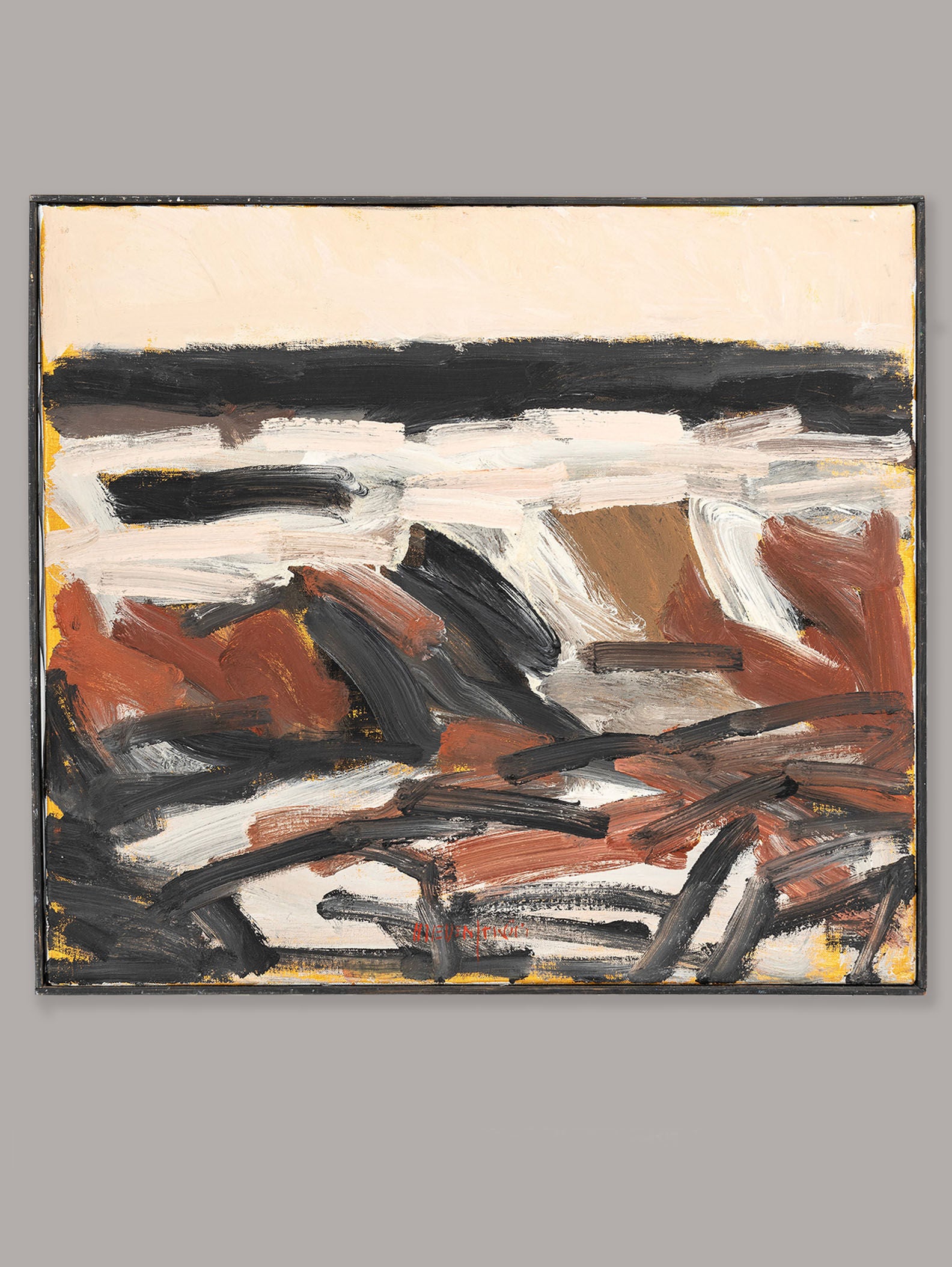 Paysage abstrait par Hans Hedenström (1928-2007)