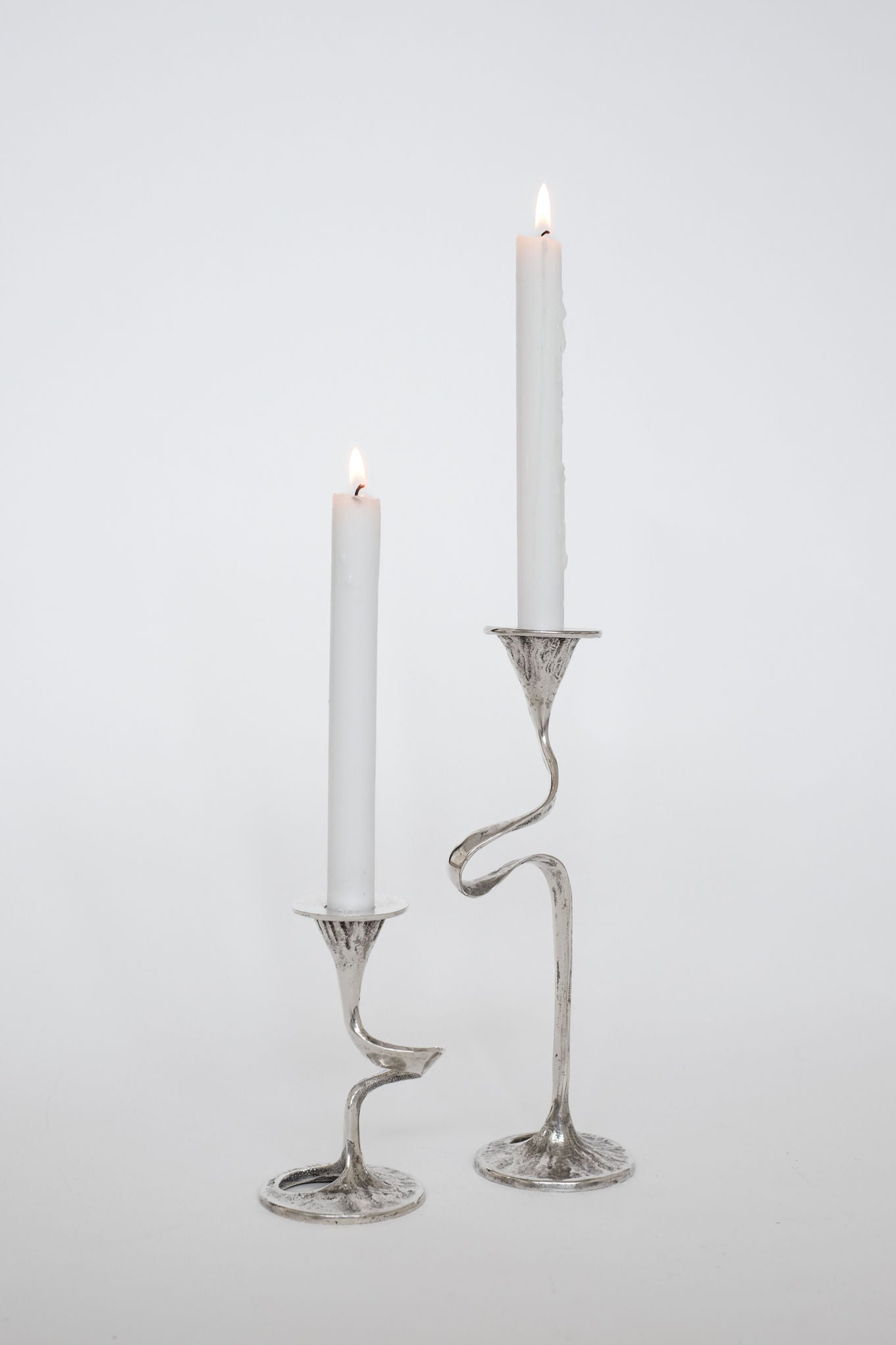 Silver-Plated Candle Holder Set 1950s