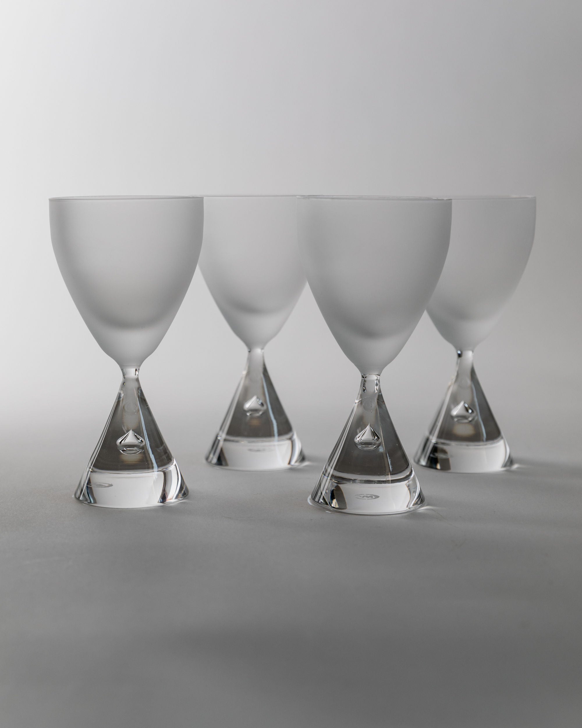 Set of 4 Murano Glasses, Italy 80s