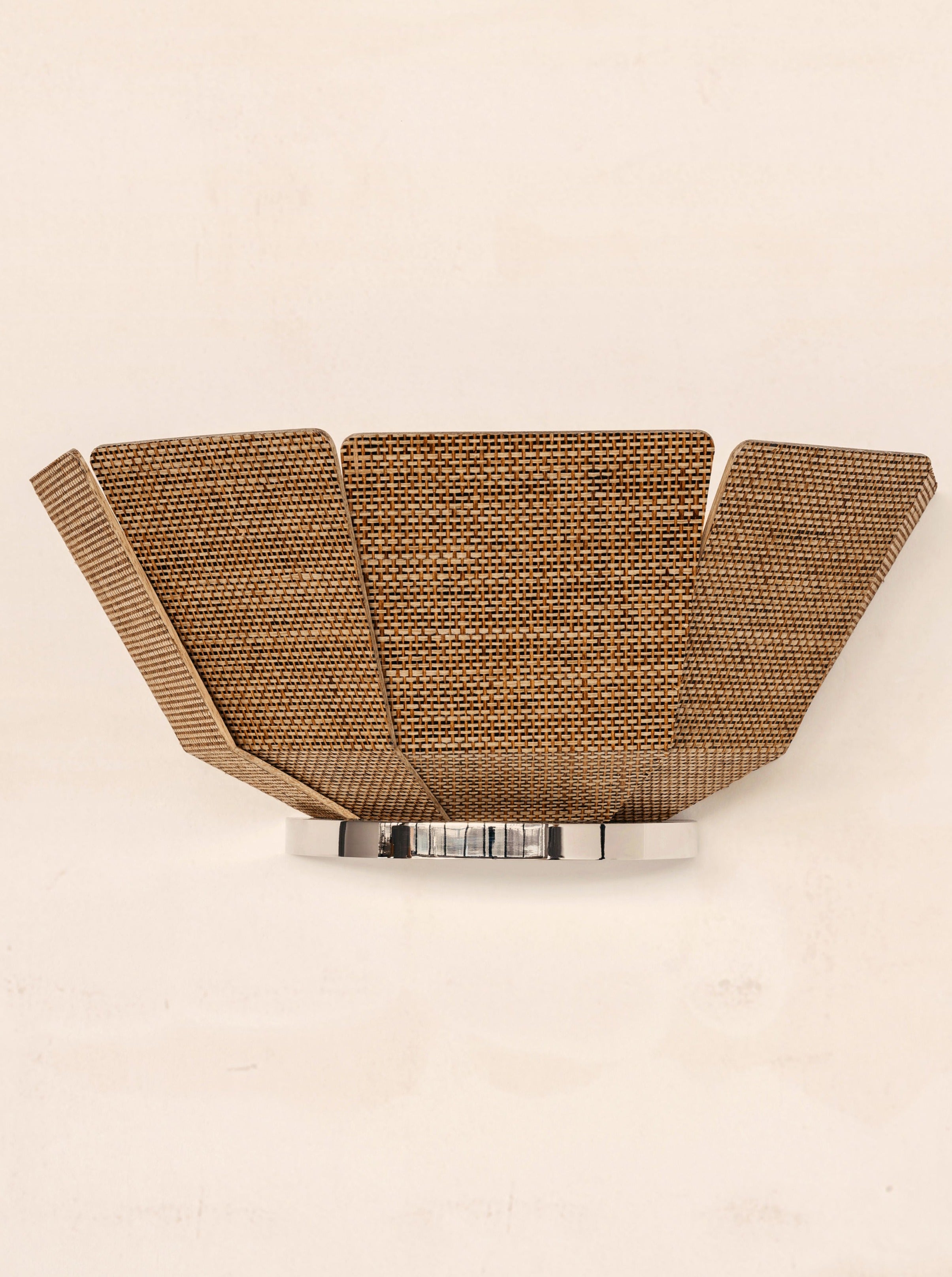 Japanese wall light with bamboo frame and paper shade