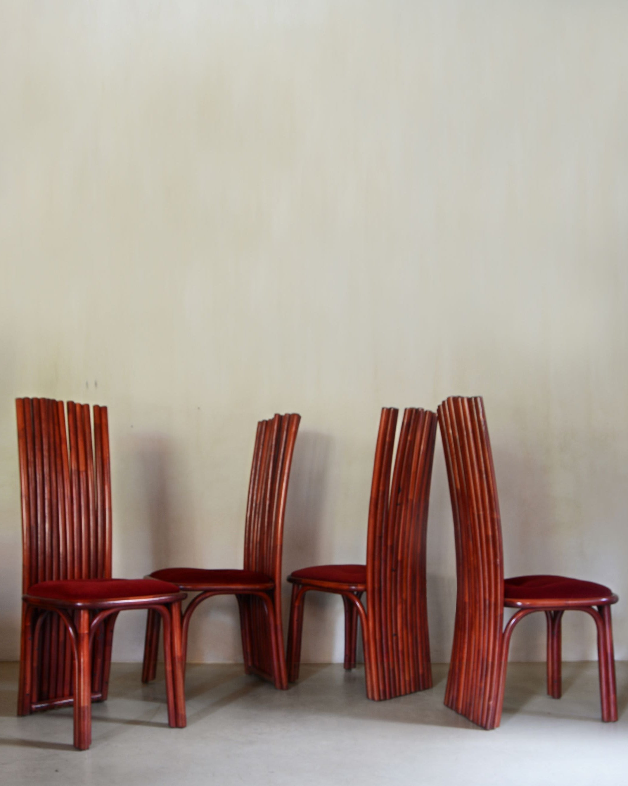 Set of 4 Vivai del Sud Chairs, ca 1970s