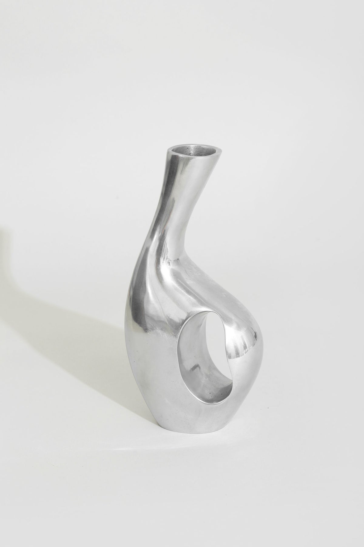 Chrome Sculptural Vase by Villa