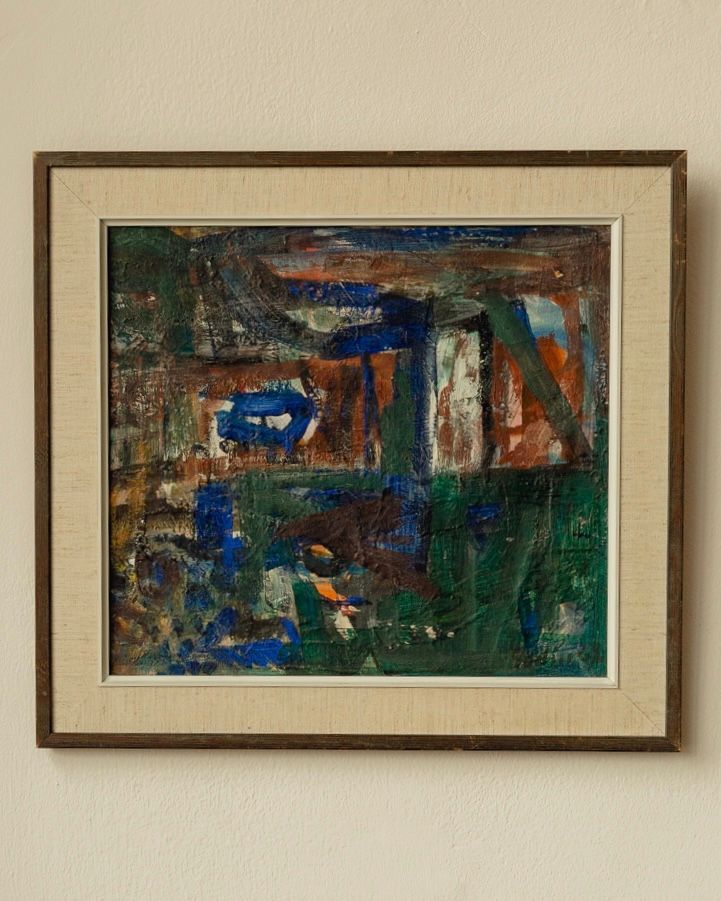 Abstract Painting by Ragnar Godin, Sweden 1962
