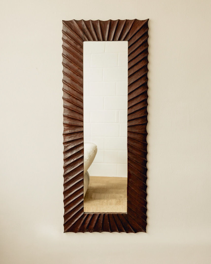 Wavy Full Length Mirror, France 1960's