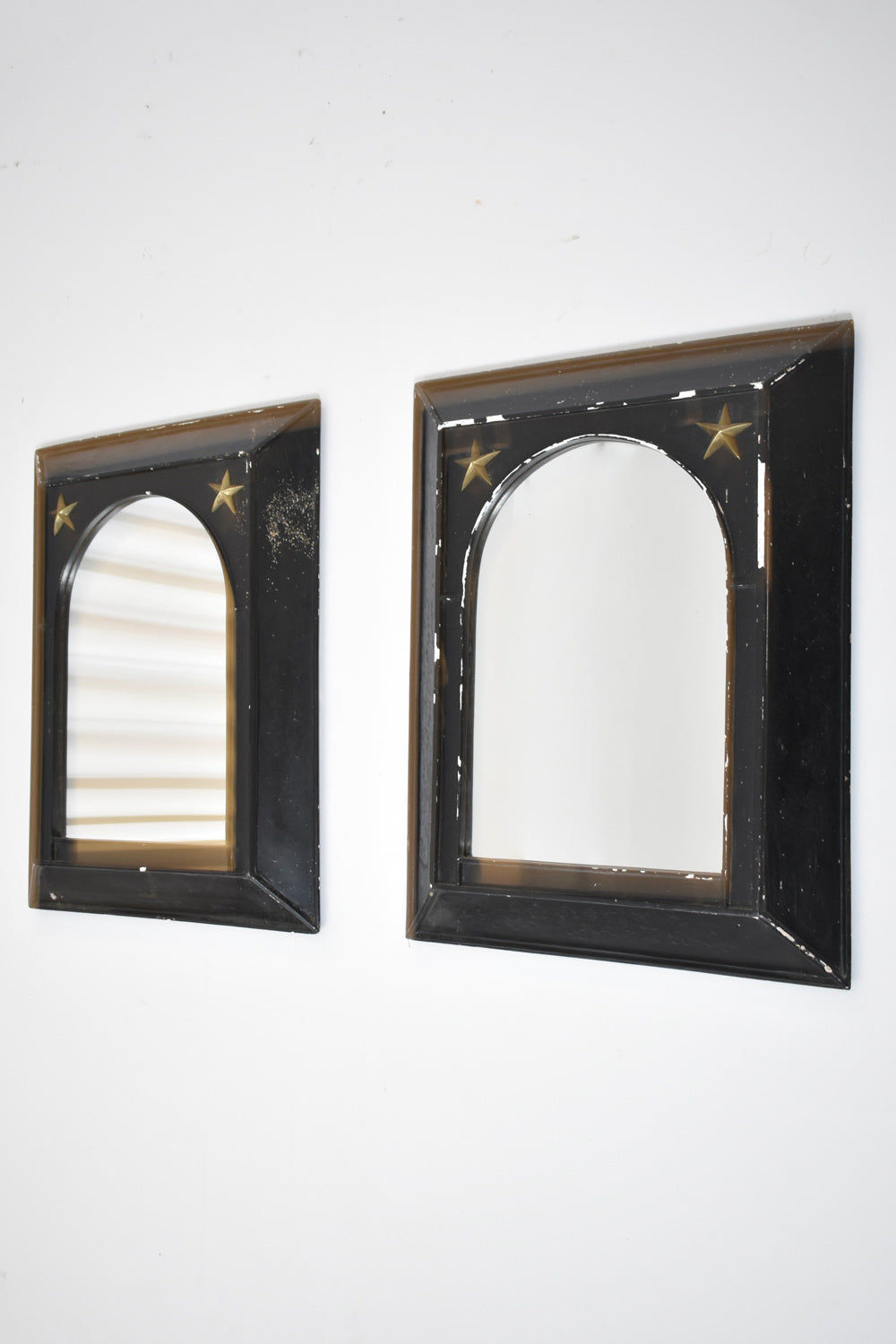 Pair of Neoclassical Ebonised Mirrors, 1960s
