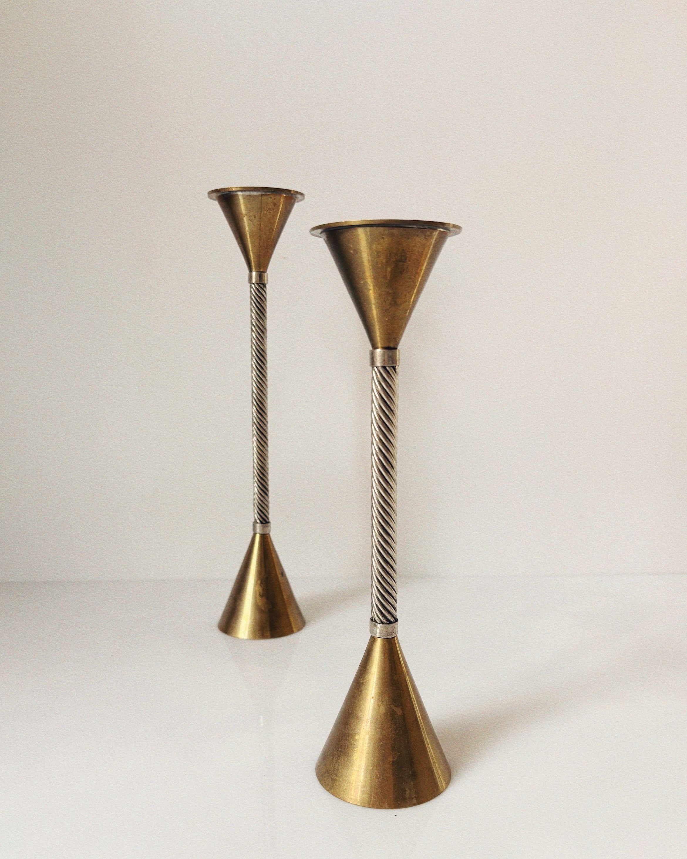 Postmodern Metal Candleholders