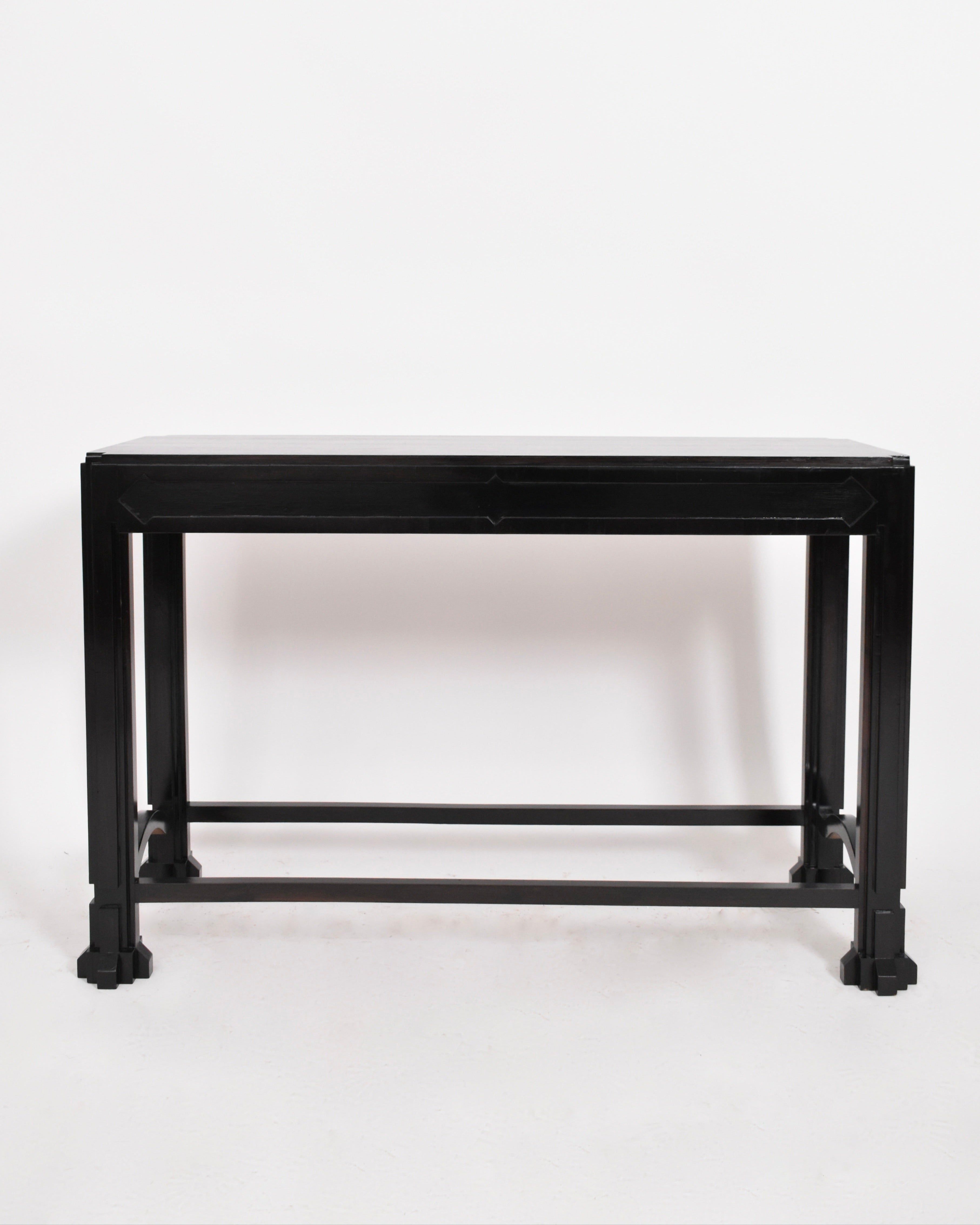 Ebonised Wooden Console, 1980s.