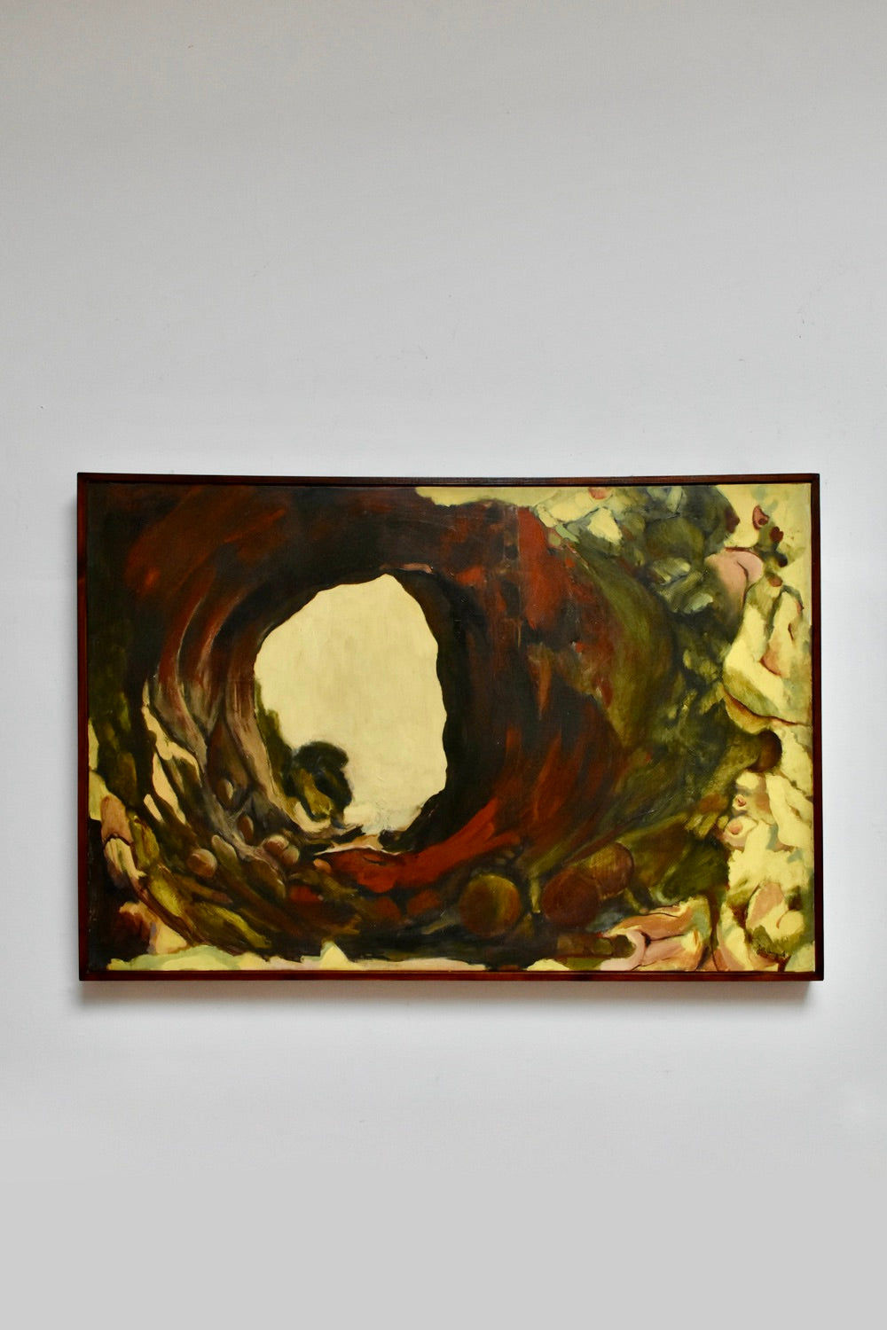 Peinture Composition à l'huile sur toile, Ja Janczuk, années 1970