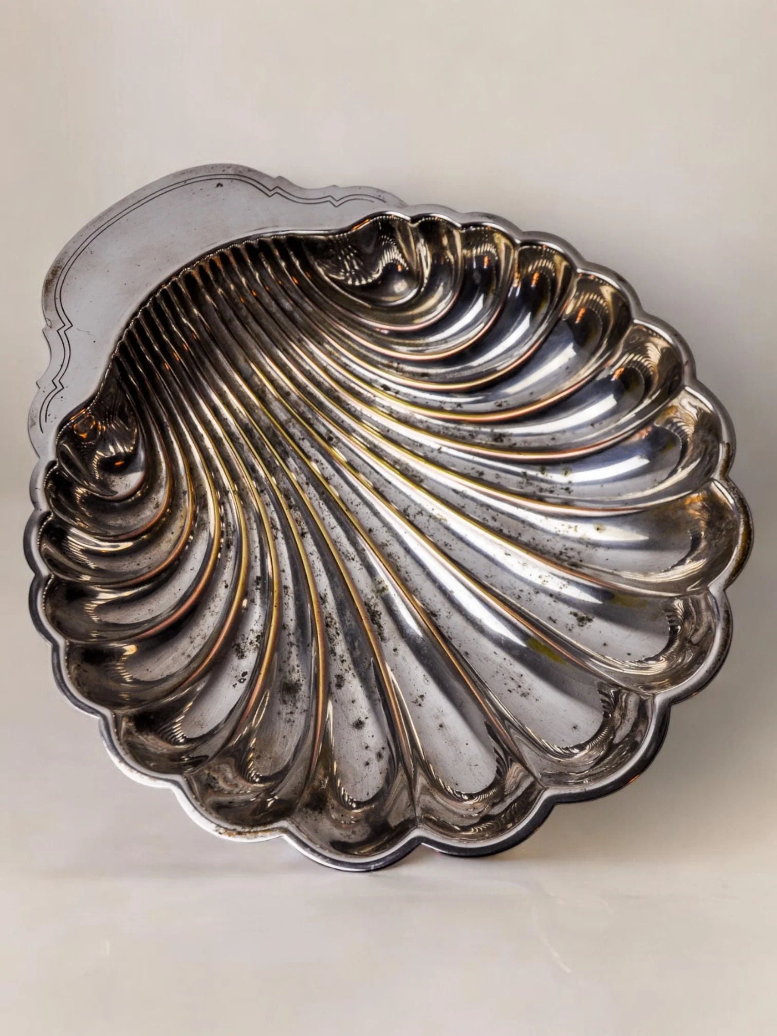 Silver Plated Shell Vide-poches 1970