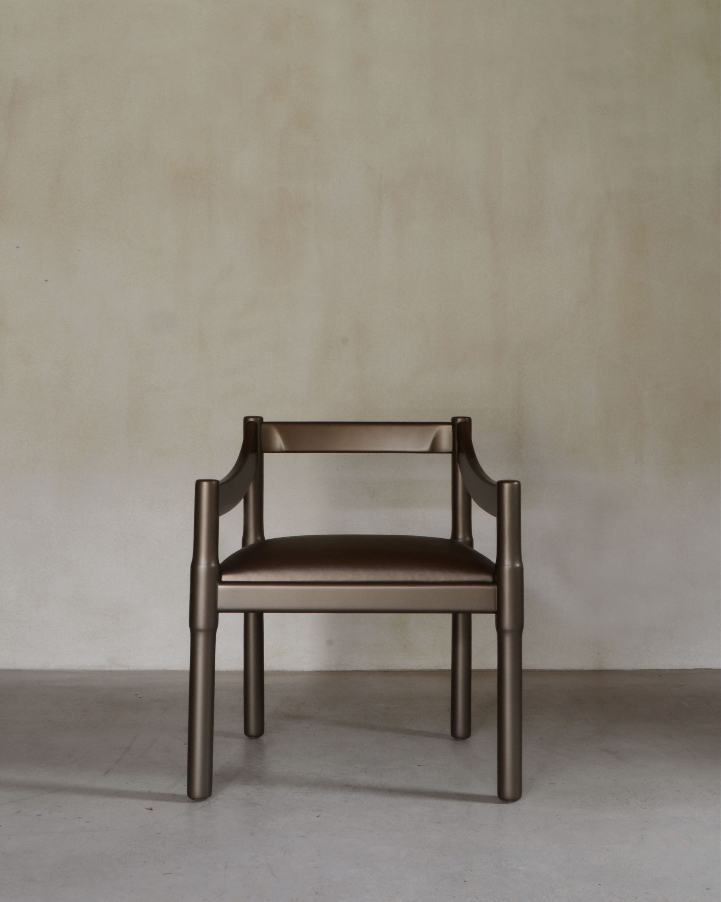 892 Carimate Chair by Vico Magistretti for Cassina, ca 1970 Bronzed