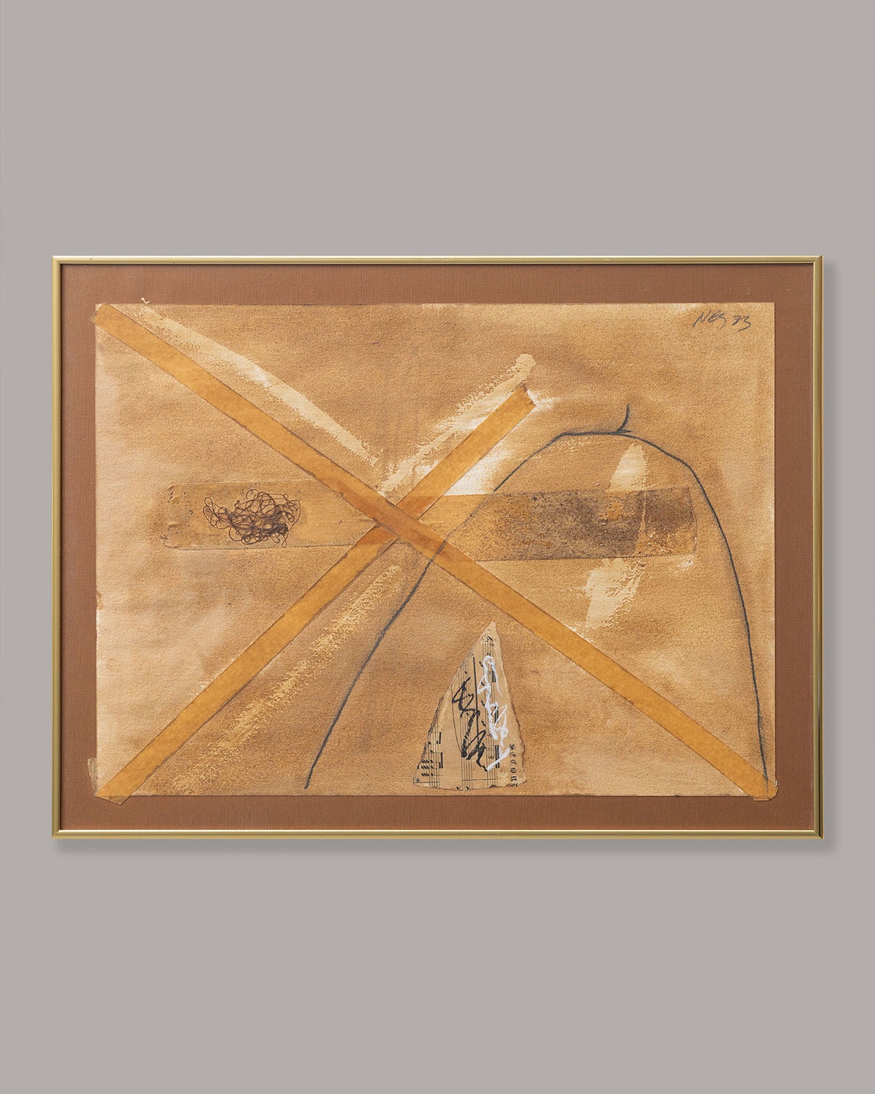 Abstract Composition by Aramis Ney (Uruguayan, b. 1943)