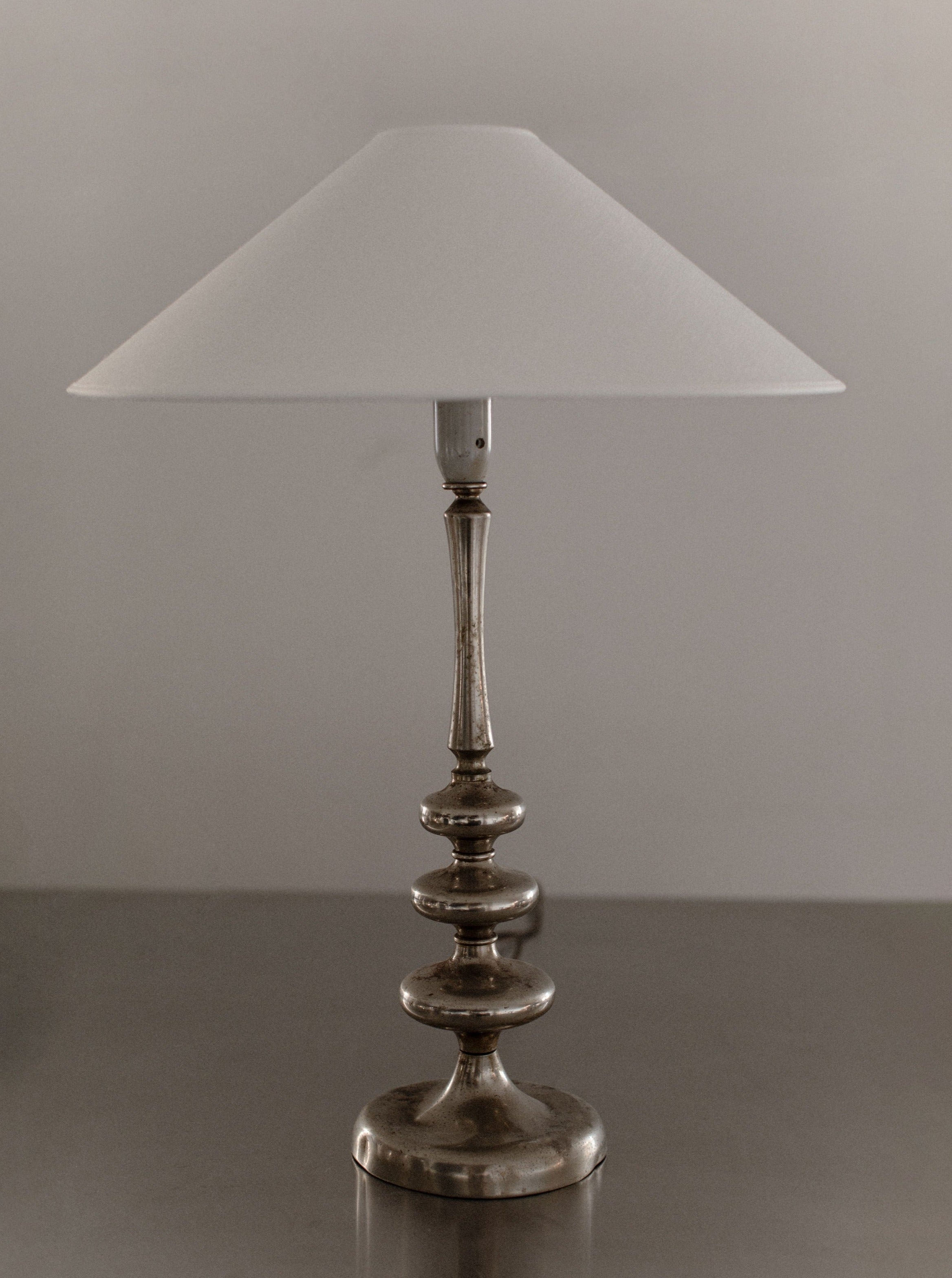 1930's Table Lamp with Art Deco inspired design on metal base