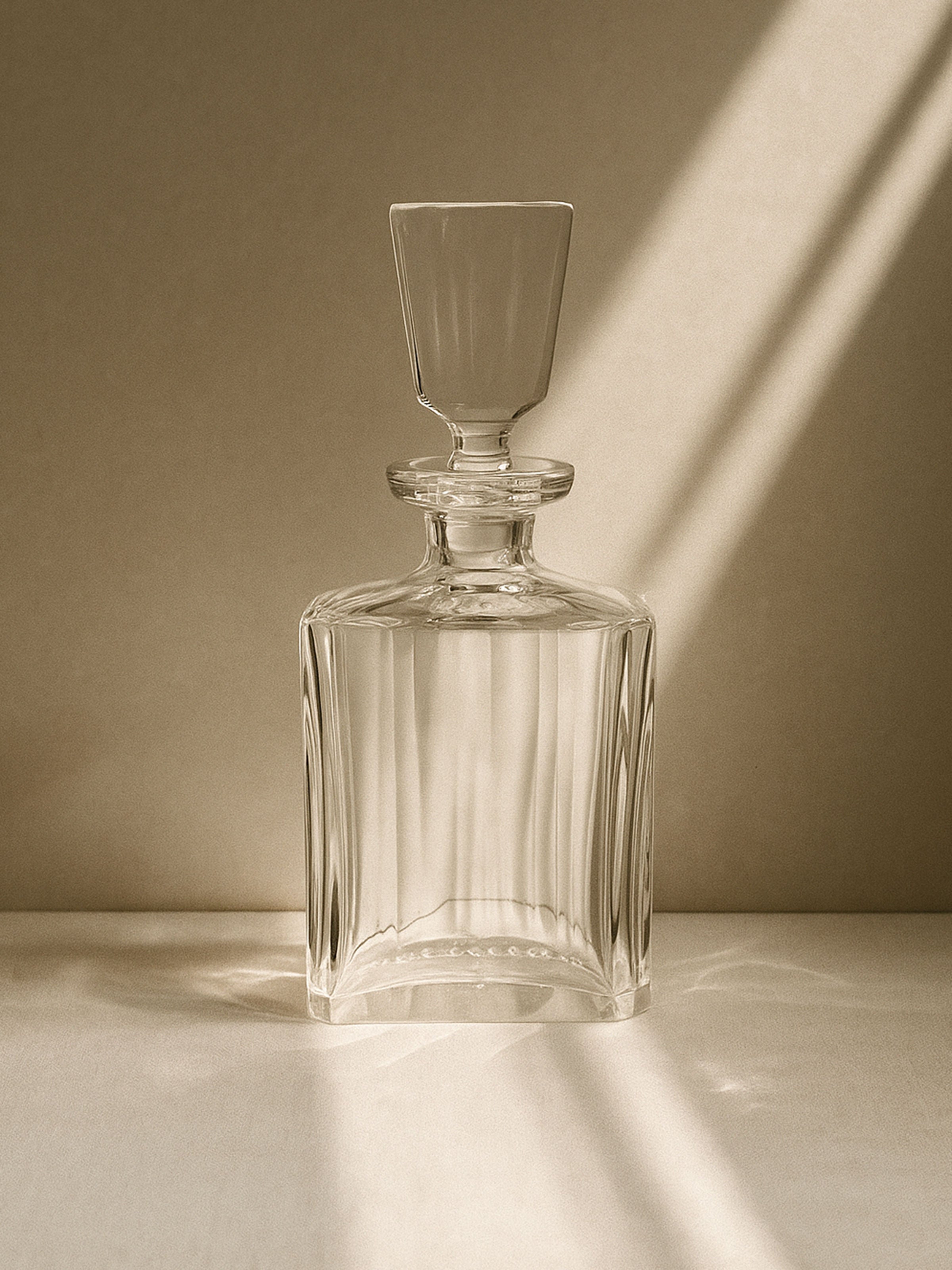 Italian Crystal Glass Decanter, 1970s