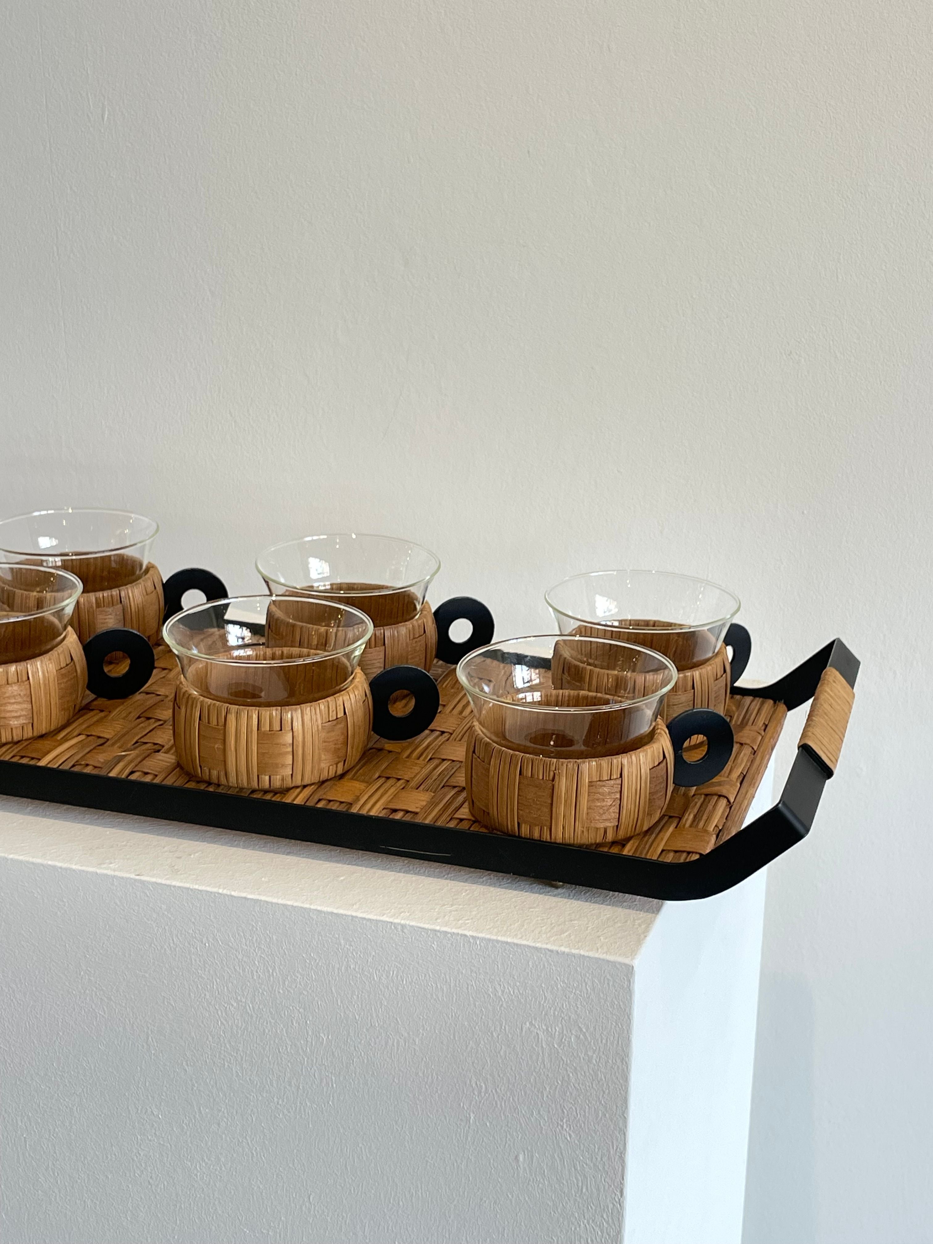 Tea Cups and Tray by Schott Mains