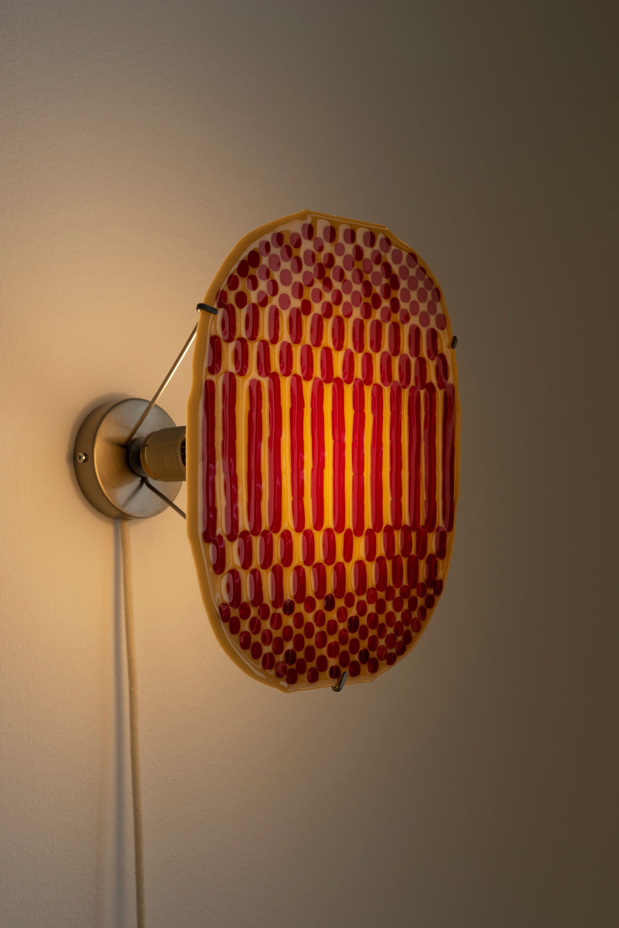 Lampe Murale à Damier Beige