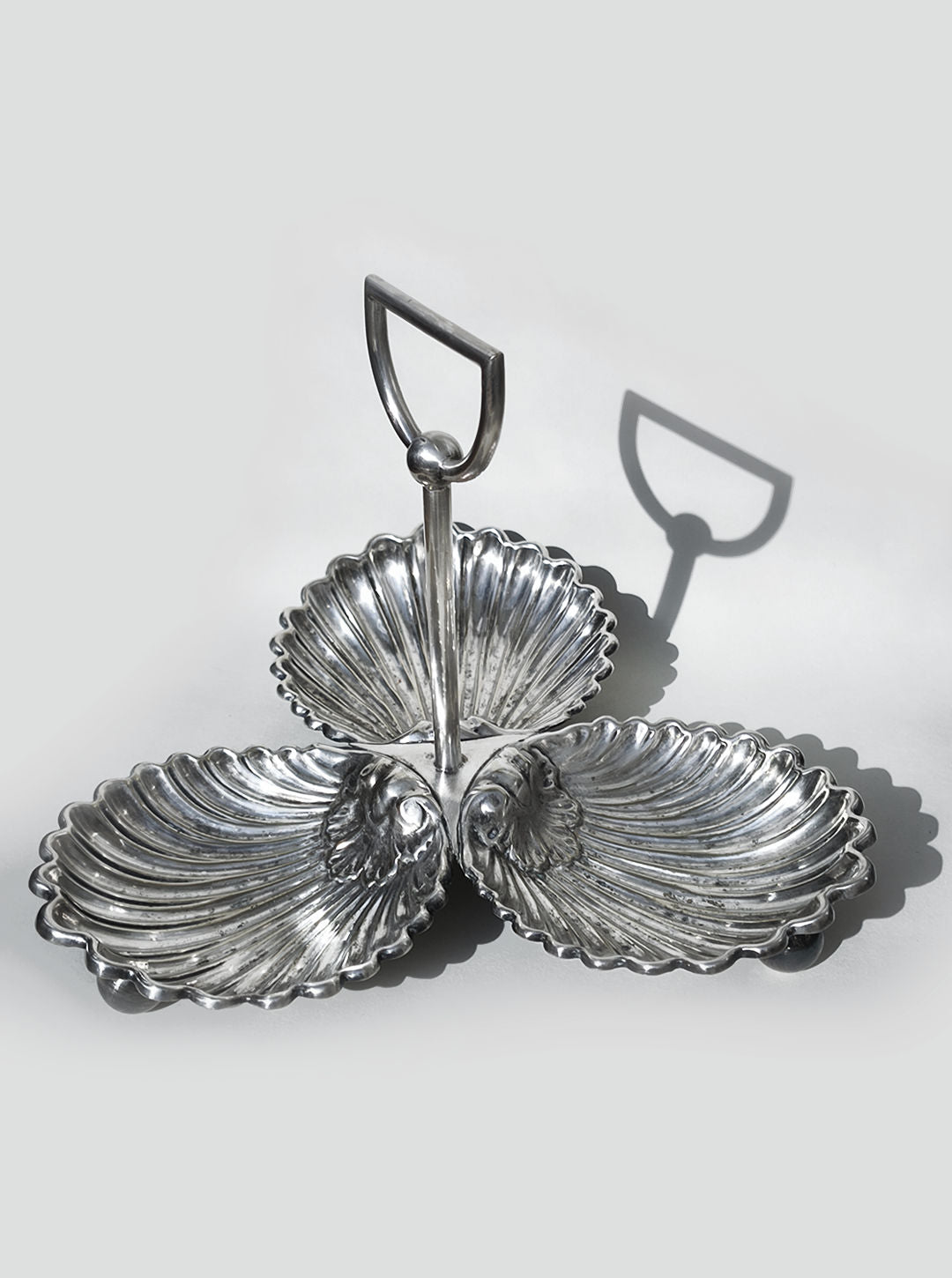Large Silver-plated Triple Tray
