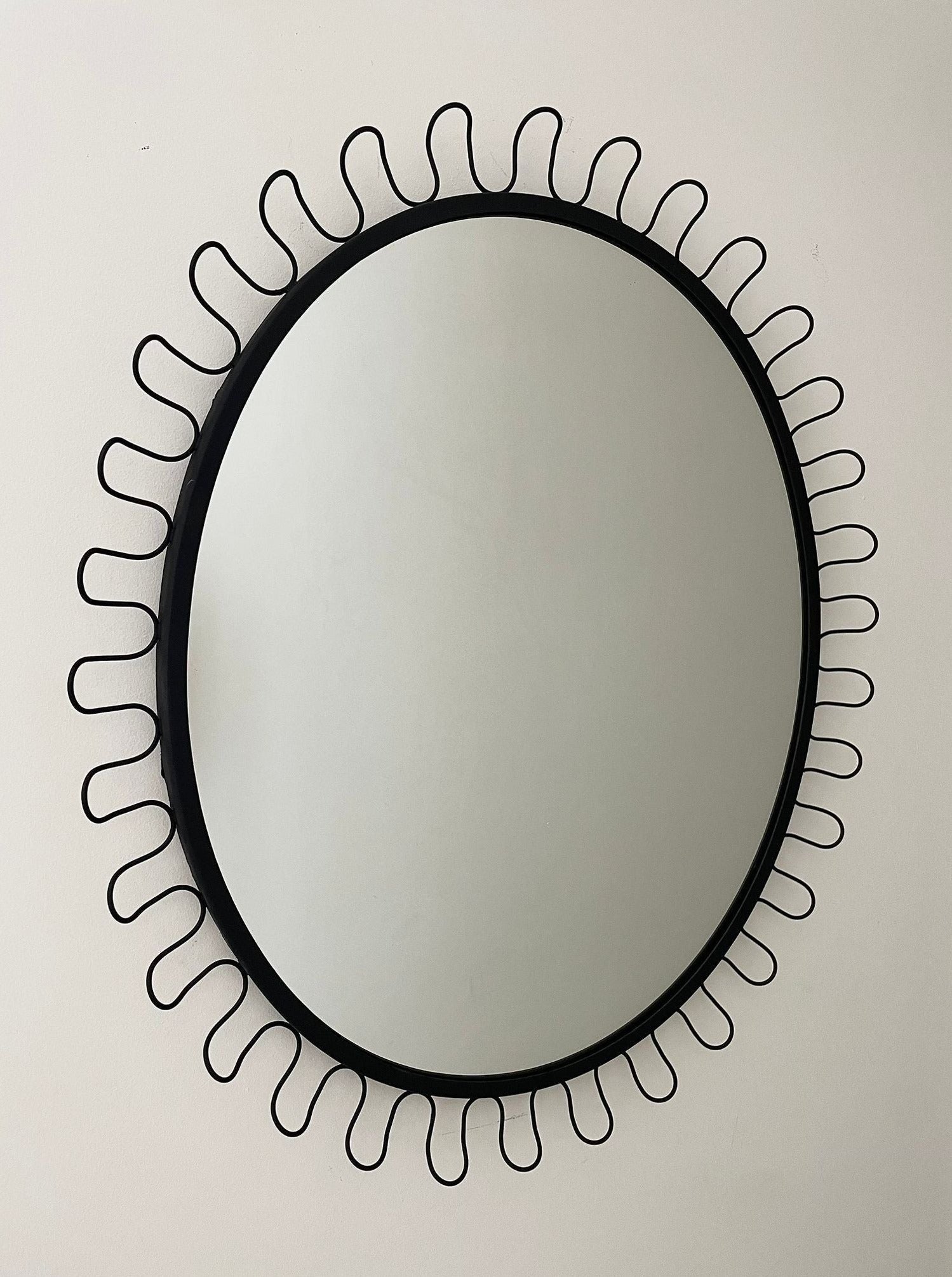 Miroir ovale post-moderne
