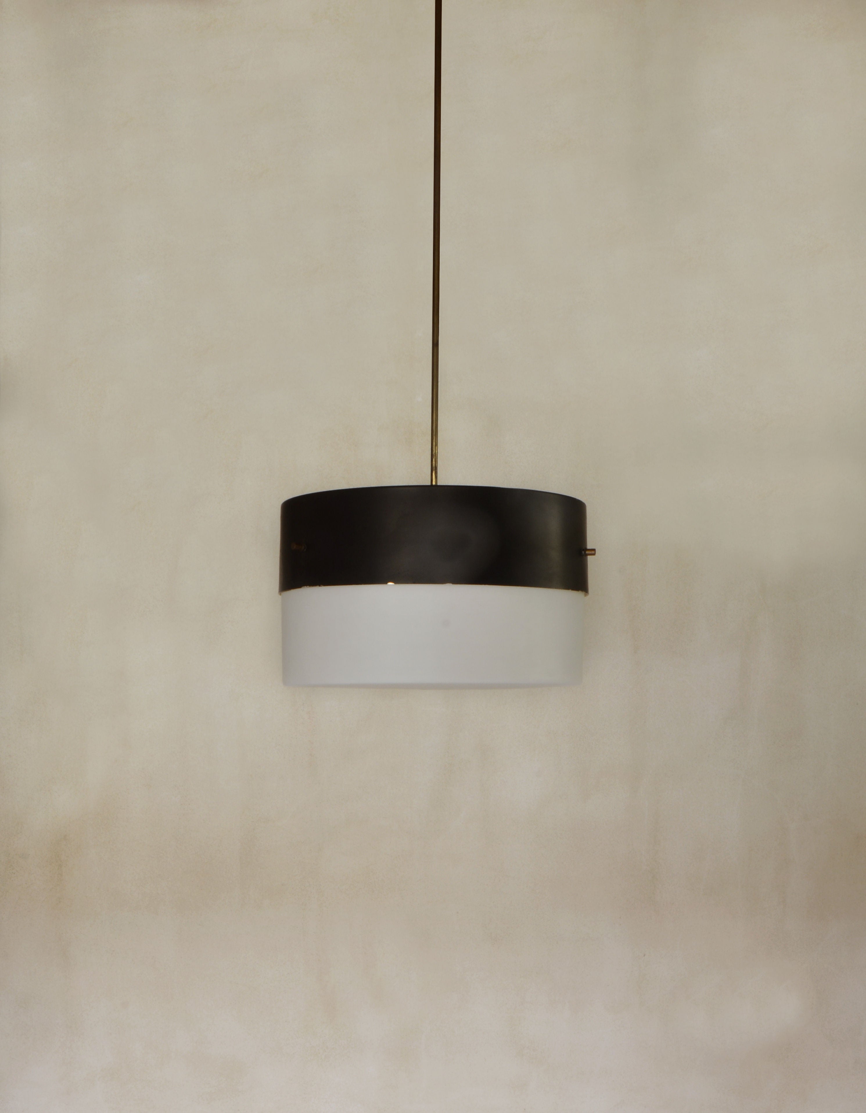 Brass and Glass Pendant Light