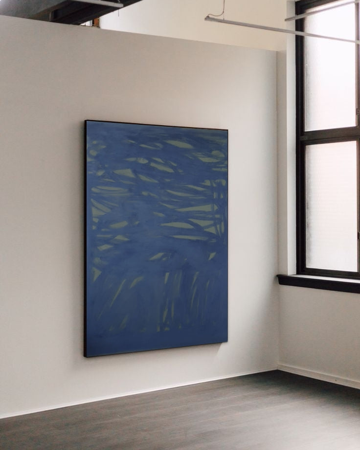 'Study of Mood' Painting in Sapphire