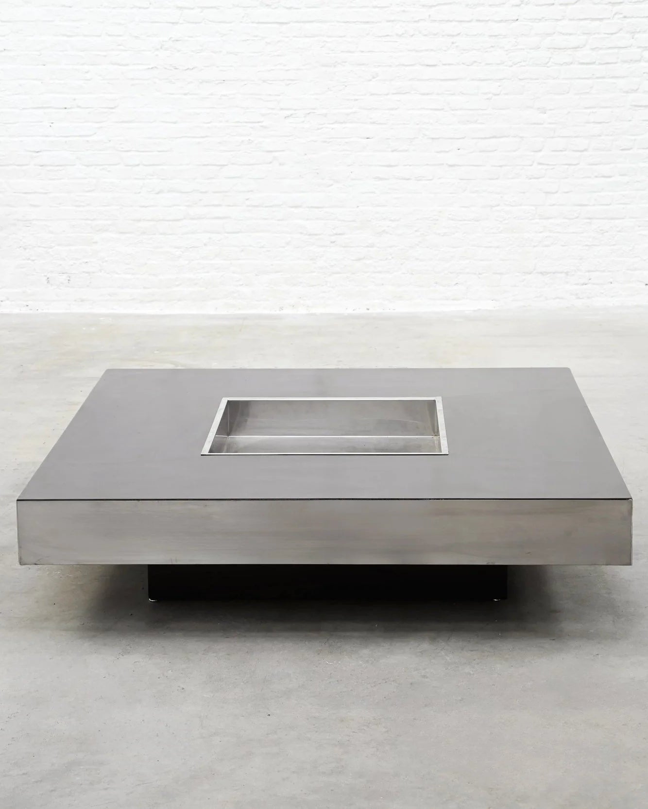 Chrome Coffee Table, 1970s by Introverso | The Oblist — stainless steel, modern design