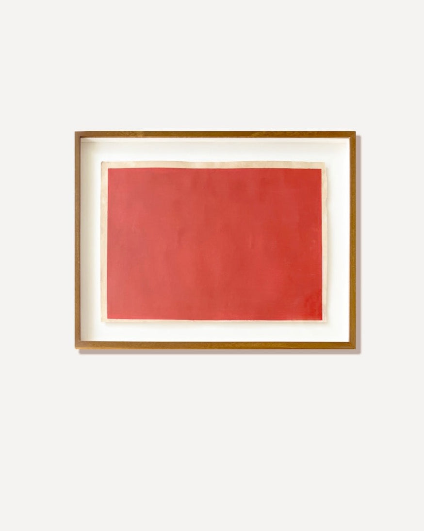Three Layers of French Red Dye and Pigment on Aged Paper by Médecine | The Oblist — aged paper, vibrant red color