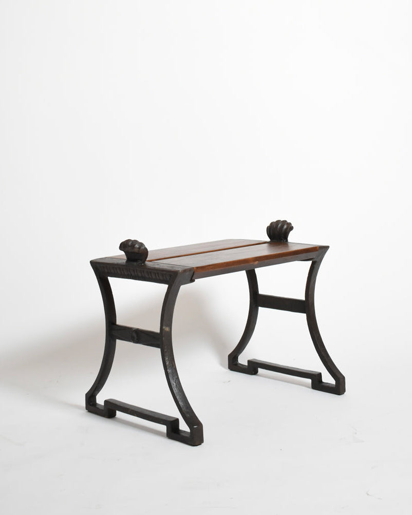 Folke Bensow Cast Iron and Wood Bench, 1920s by Barracuda Interiors | The Oblist