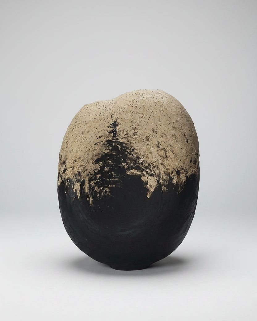 Modern Sculptural Earthwork Vessel – Gestural Collection - No 129 by Beverly Morrison - Sculptor | The Oblist