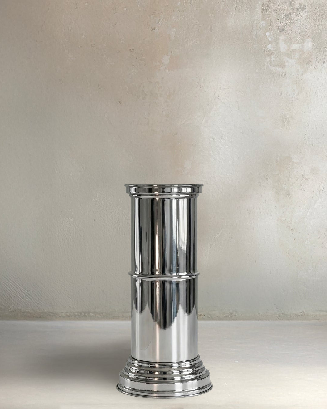 Contemporary End Tables in Mirror Metal by CASPAL | The Oblist — reflective metal finish